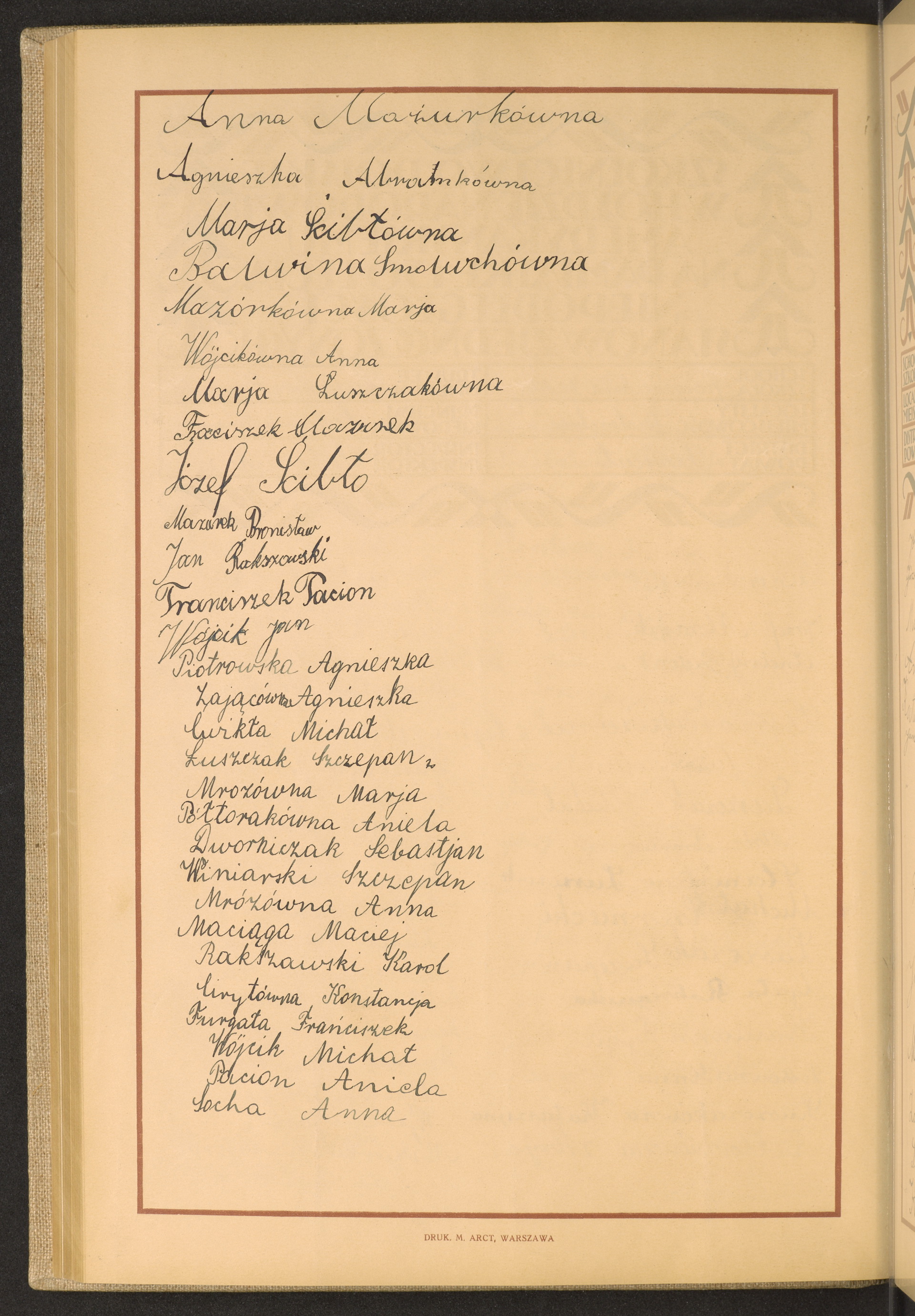 Podpis Anna Socha na stronie nr 192 w tomie nr 49