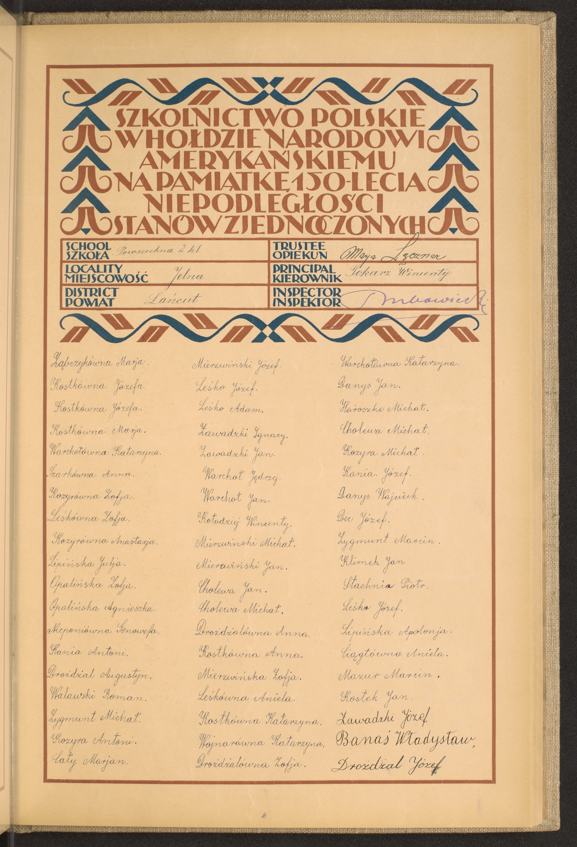 Podpis Józef Drożdżal na stronie nr 195 w tomie nr 49