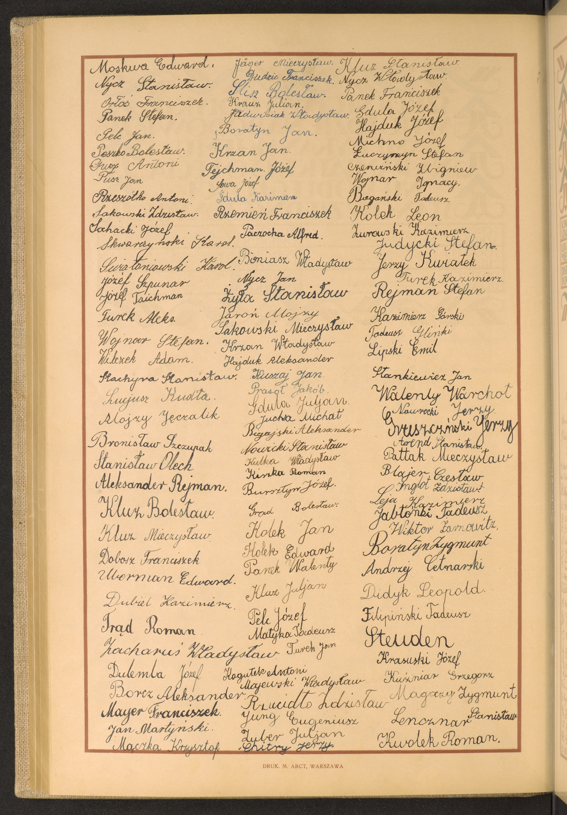 Podpis Karol Skwarczyński na stronie nr 214 w tomie nr 49