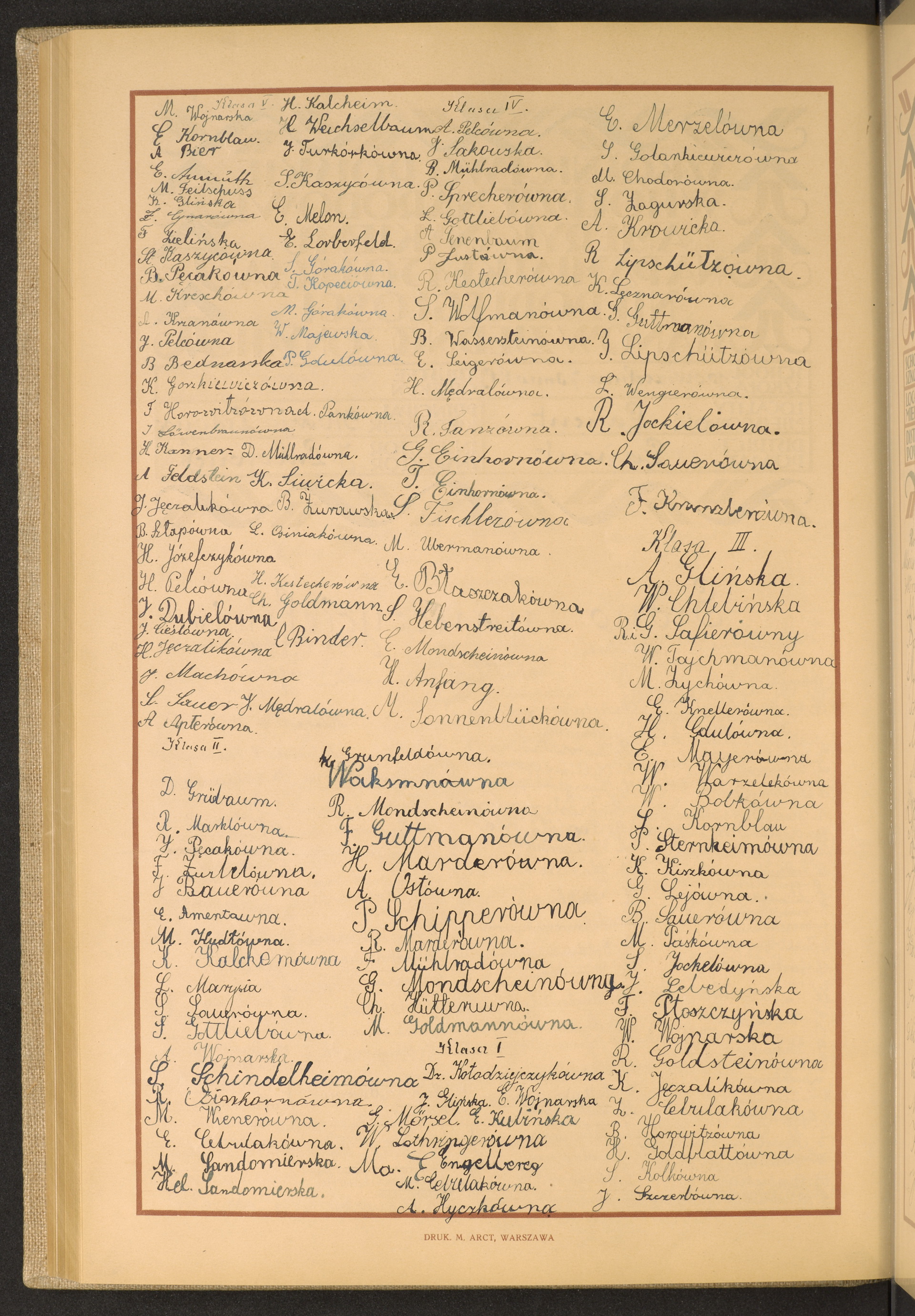 Podpis M. Wojnarska na stronie nr 216 w tomie nr 49