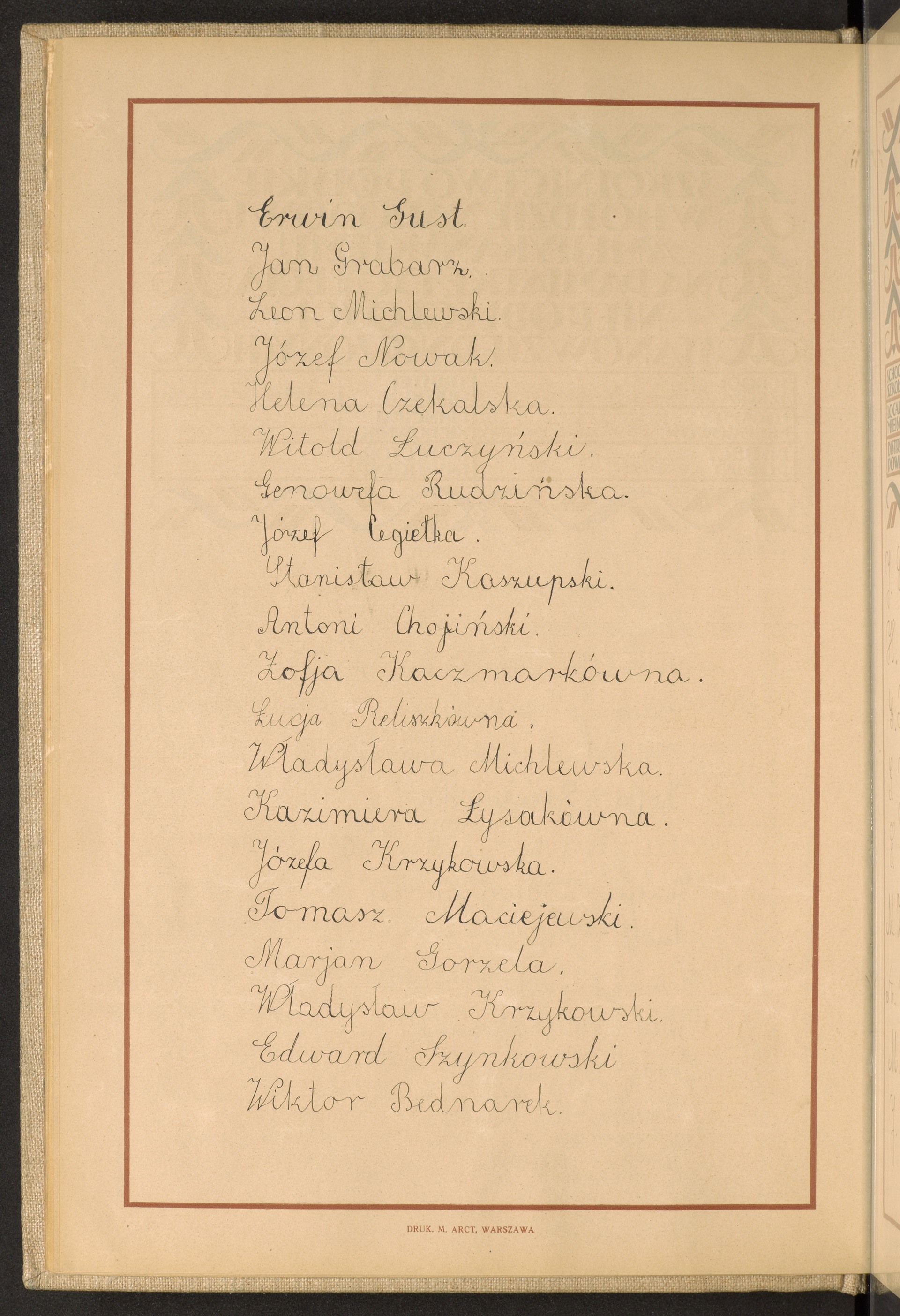 Podpis Erwin Gust na stronie nr 20 w tomie nr 50