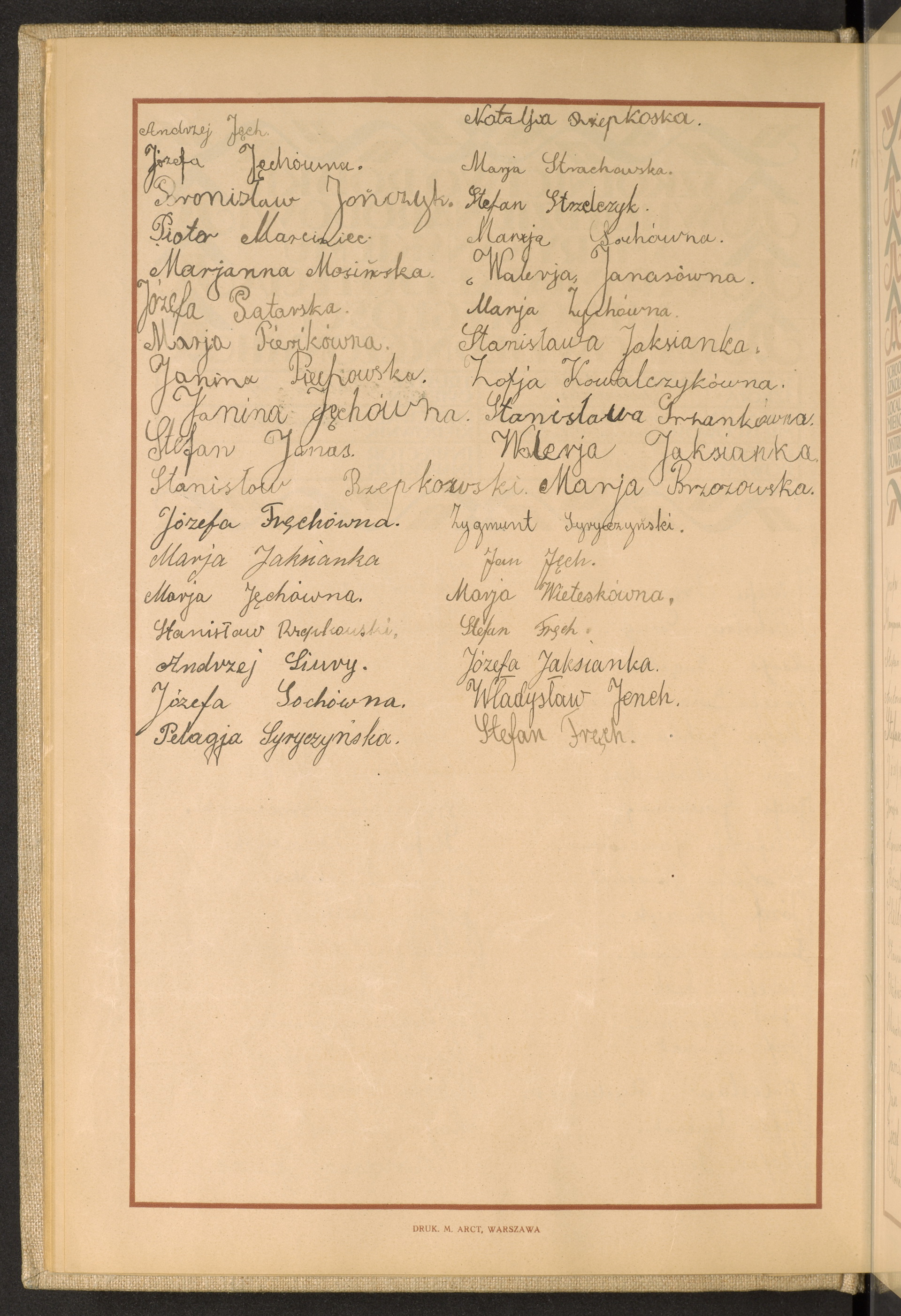 Podpis Stefan Fręch na stronie nr 26 w tomie nr 50