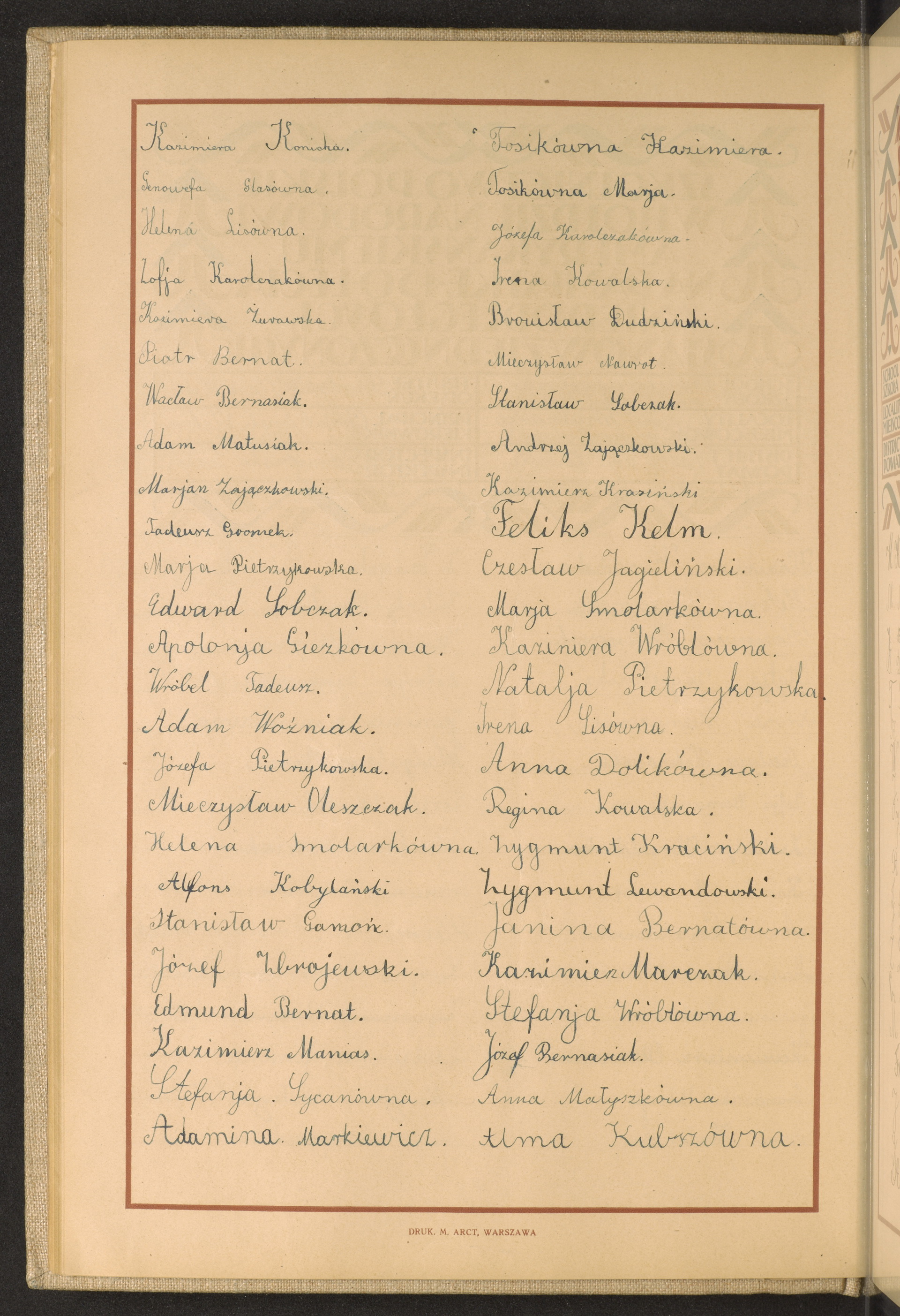 Podpis Apolonia Giezek na stronie nr 44 w tomie nr 50