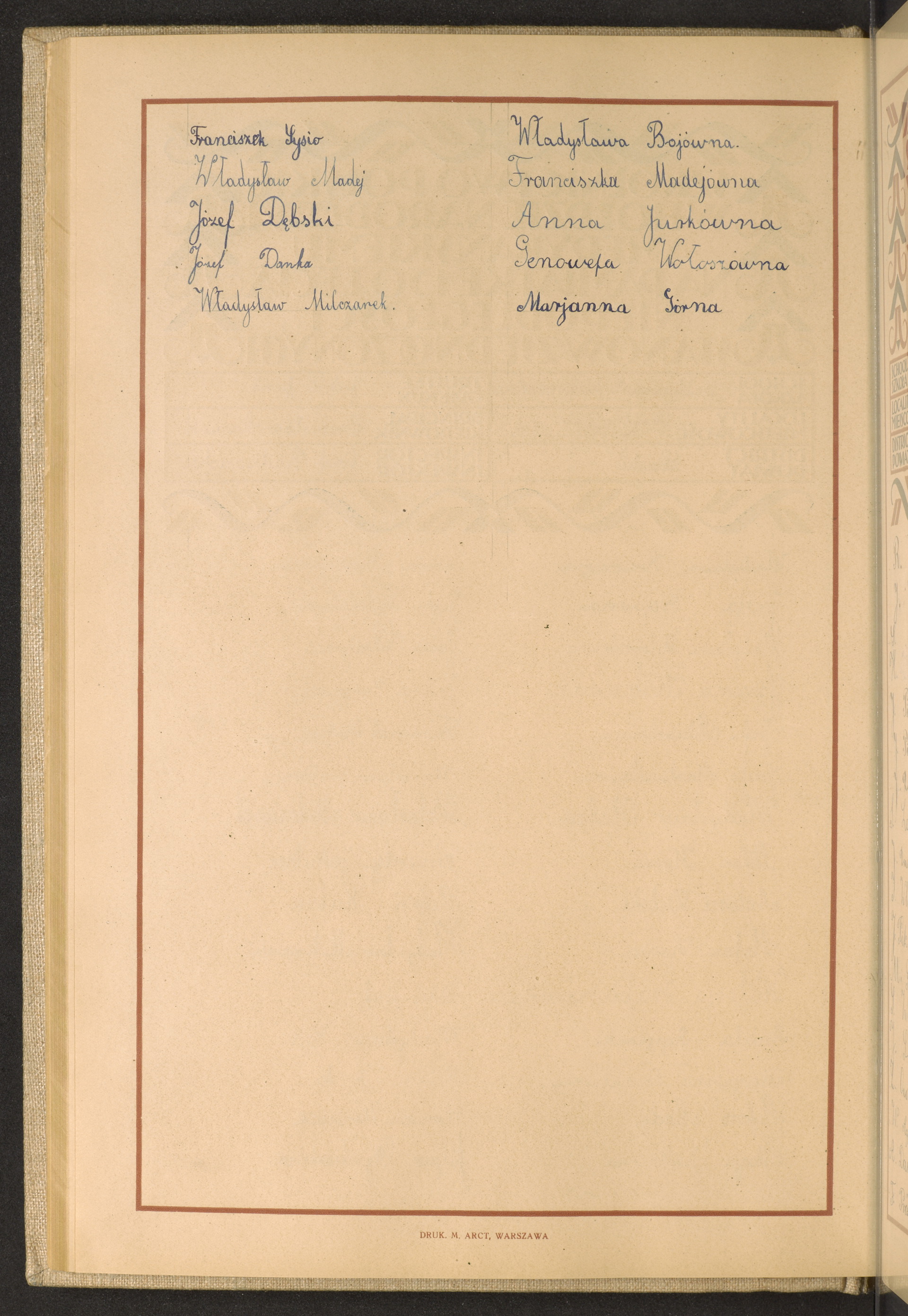 Podpis Franciszek Sysio na stronie nr 90 w tomie nr 50