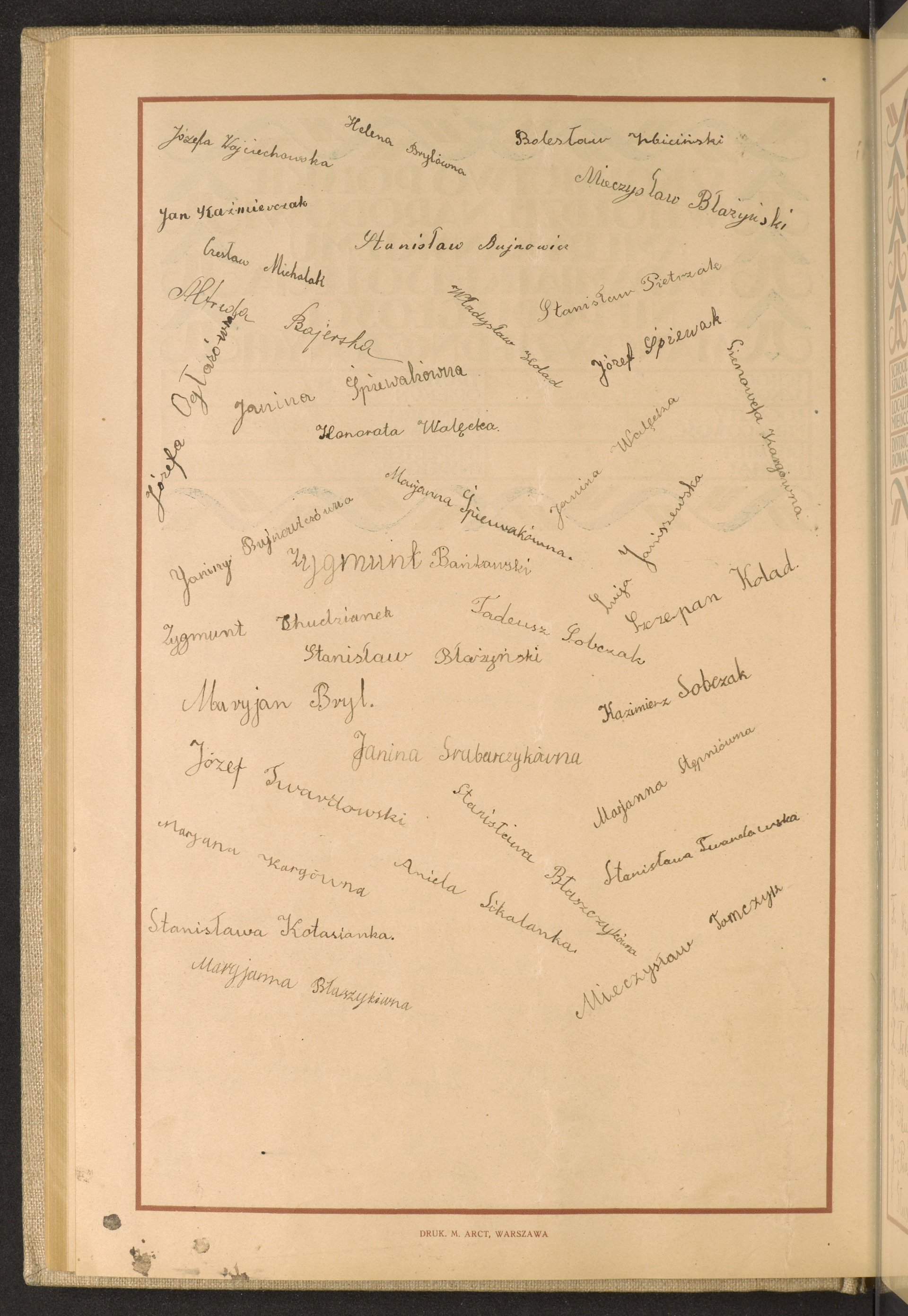 Podpis Marianna Błaszczyk na stronie nr 100 w tomie nr 50