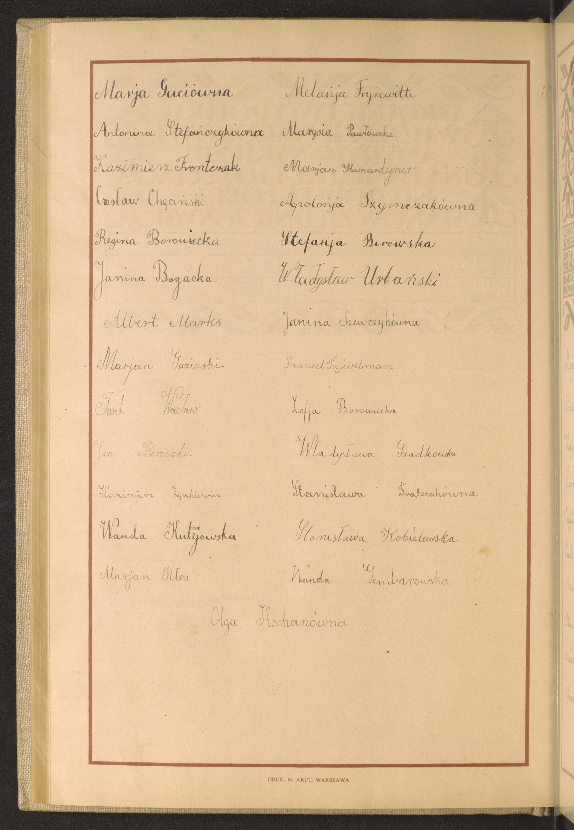 Podpis Janina Bogacka na stronie nr 150 w tomie nr 50