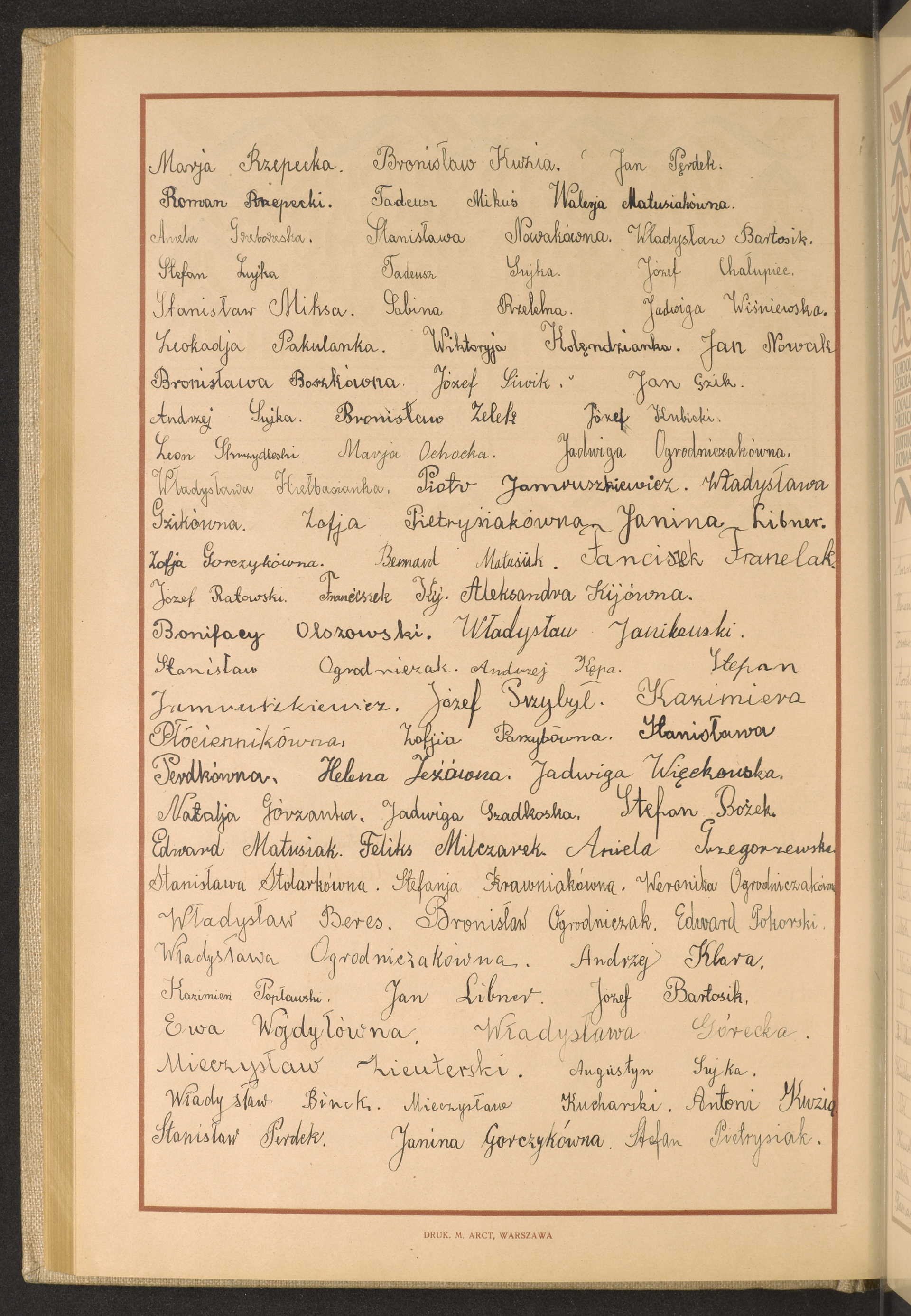 Podpis Maria Rzepecka na stronie nr 180 w tomie nr 50