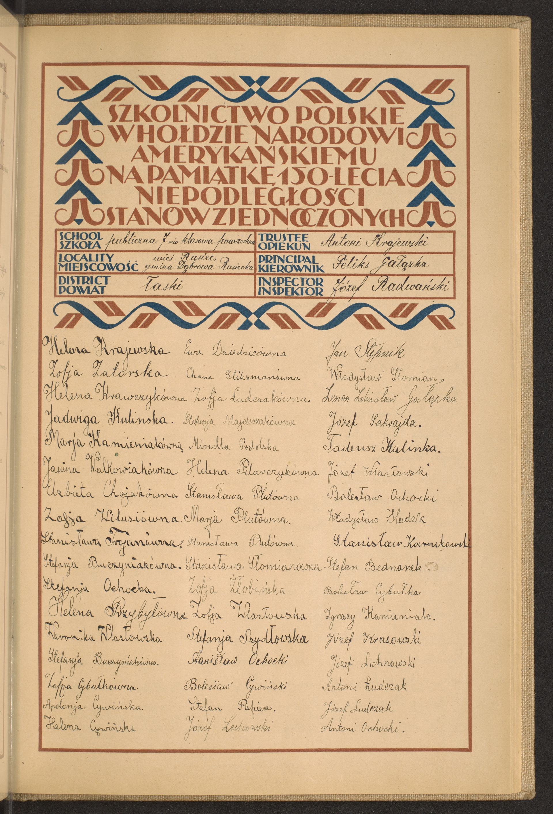 Podpis Stefania Szydłowska na stronie nr 185 w tomie nr 50