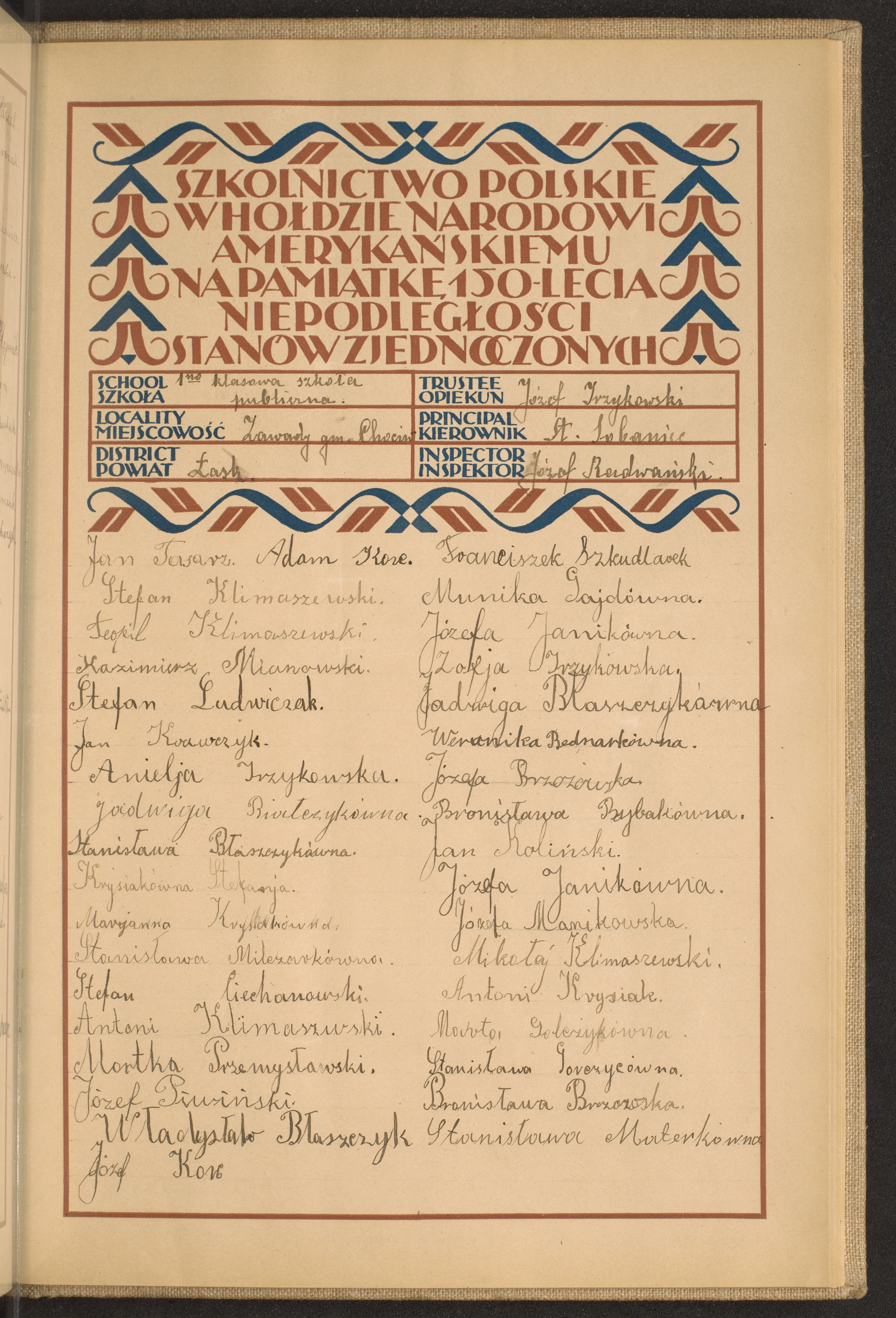 Podpis Józef Korc na stronie nr 201 w tomie nr 50