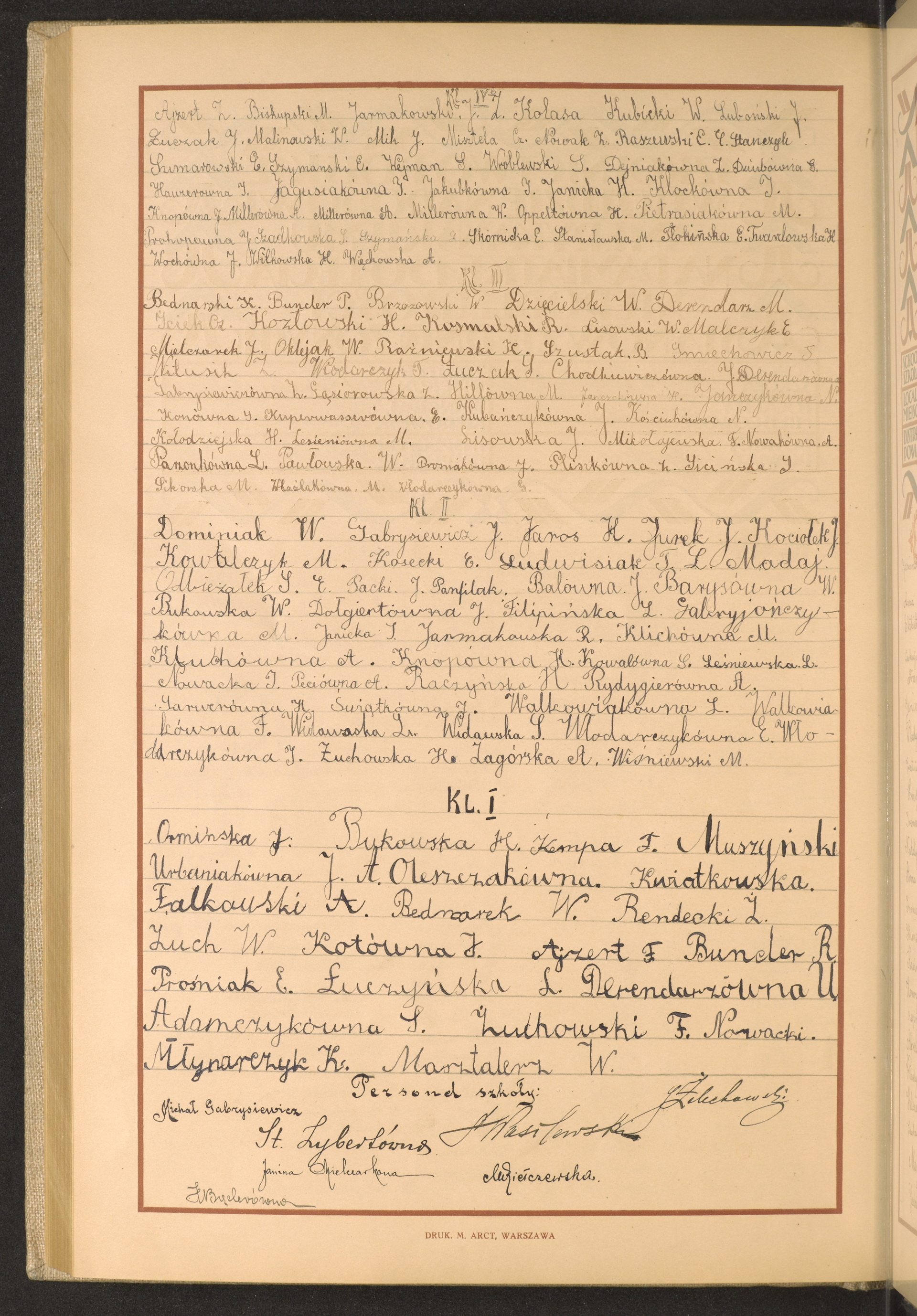 Podpis J. Bycler na stronie nr 232 w tomie nr 50