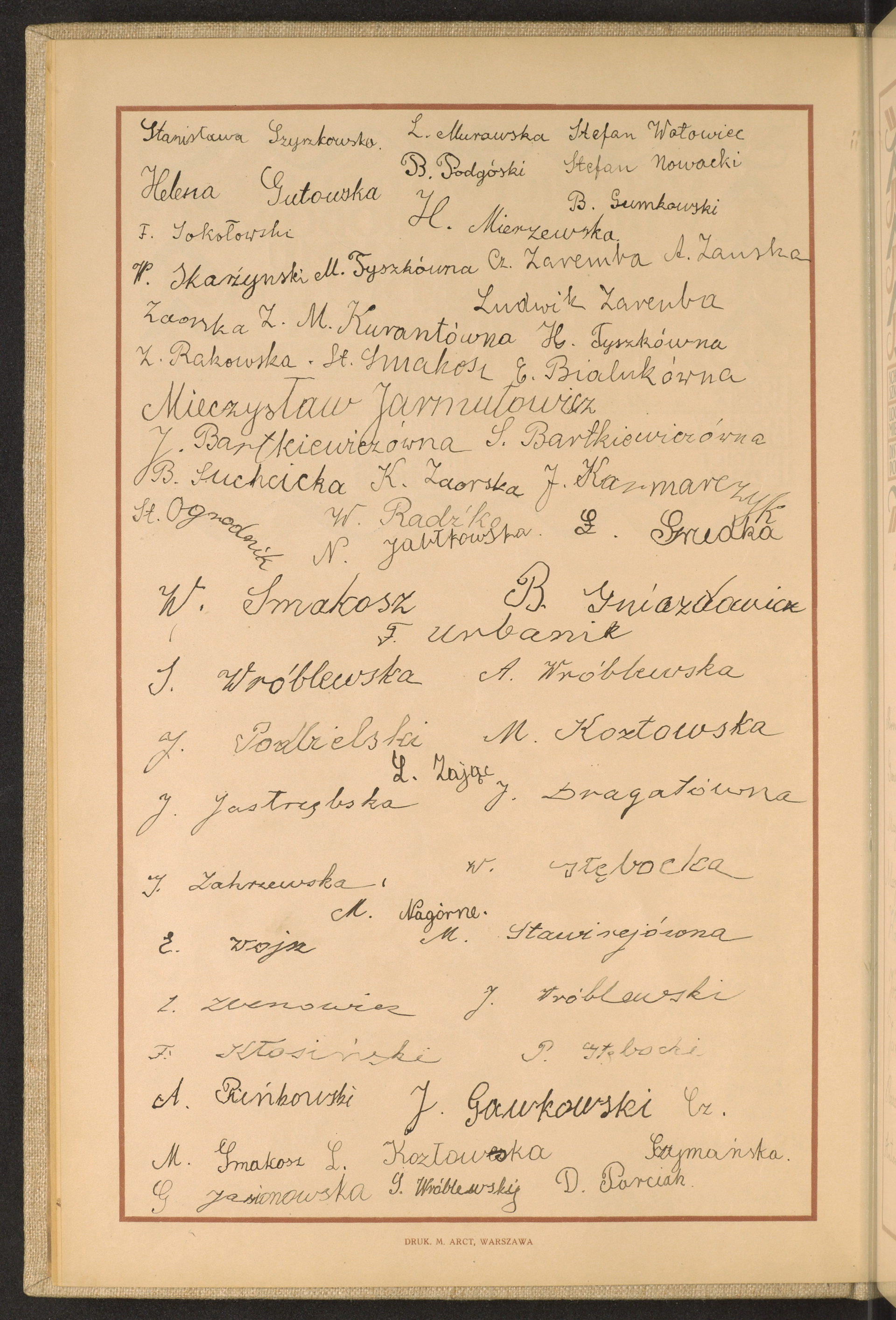 Podpis D. Parciak na stronie nr 24 w tomie nr 51