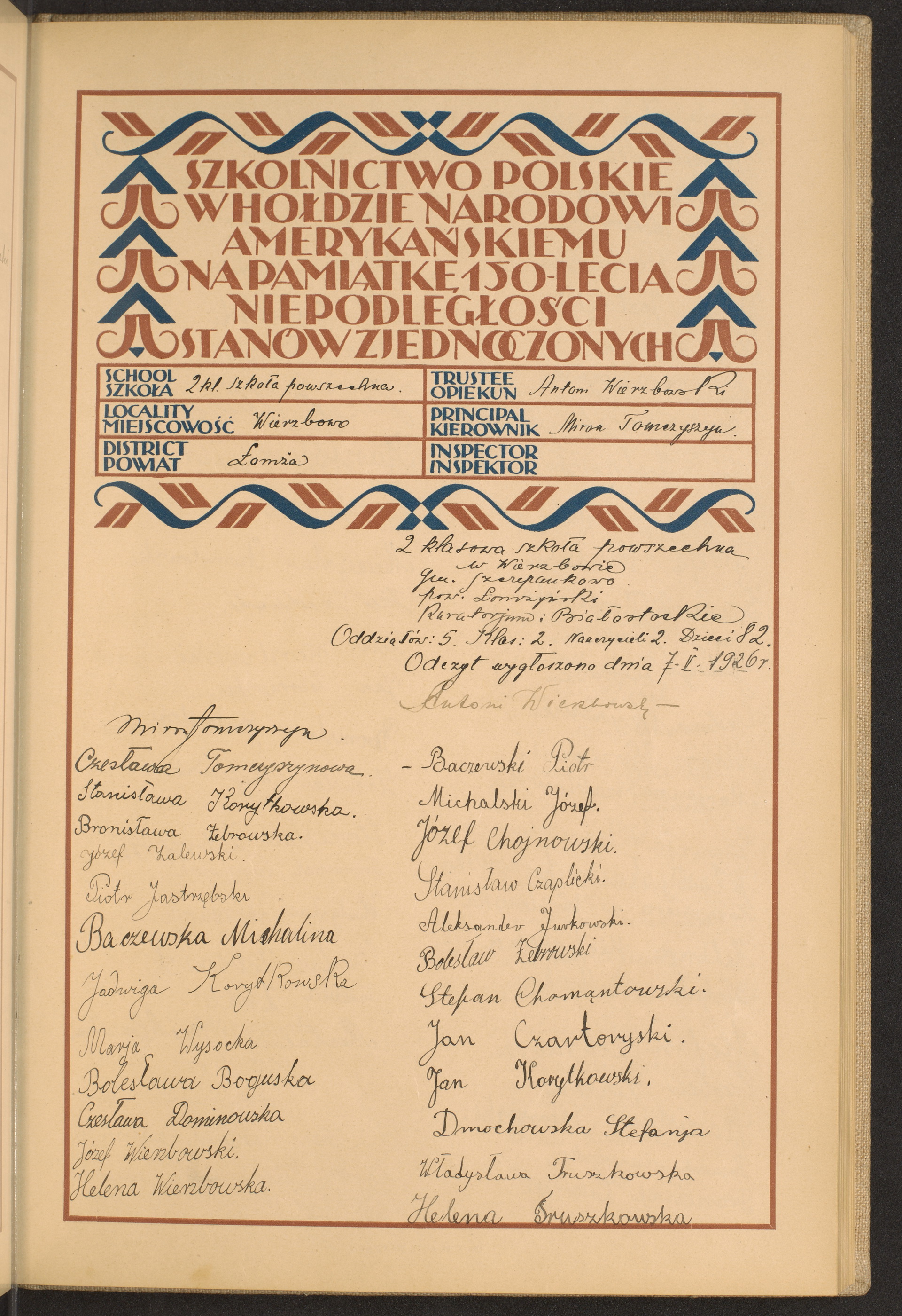 Podpis Antoni Wierzbowski na stronie nr 49 w tomie nr 51