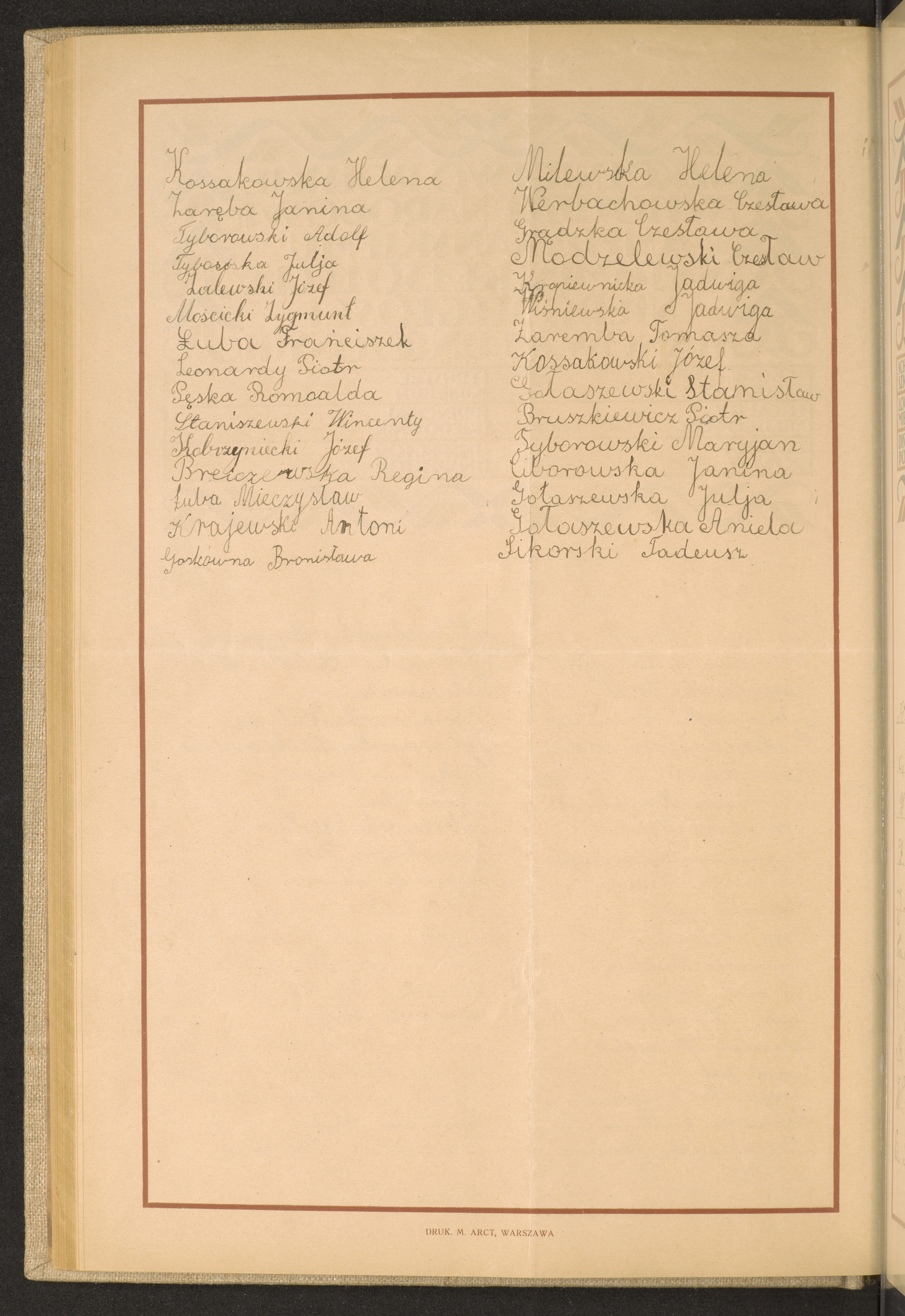 Podpis Helena Kossakowska na stronie nr 114 w tomie nr 51