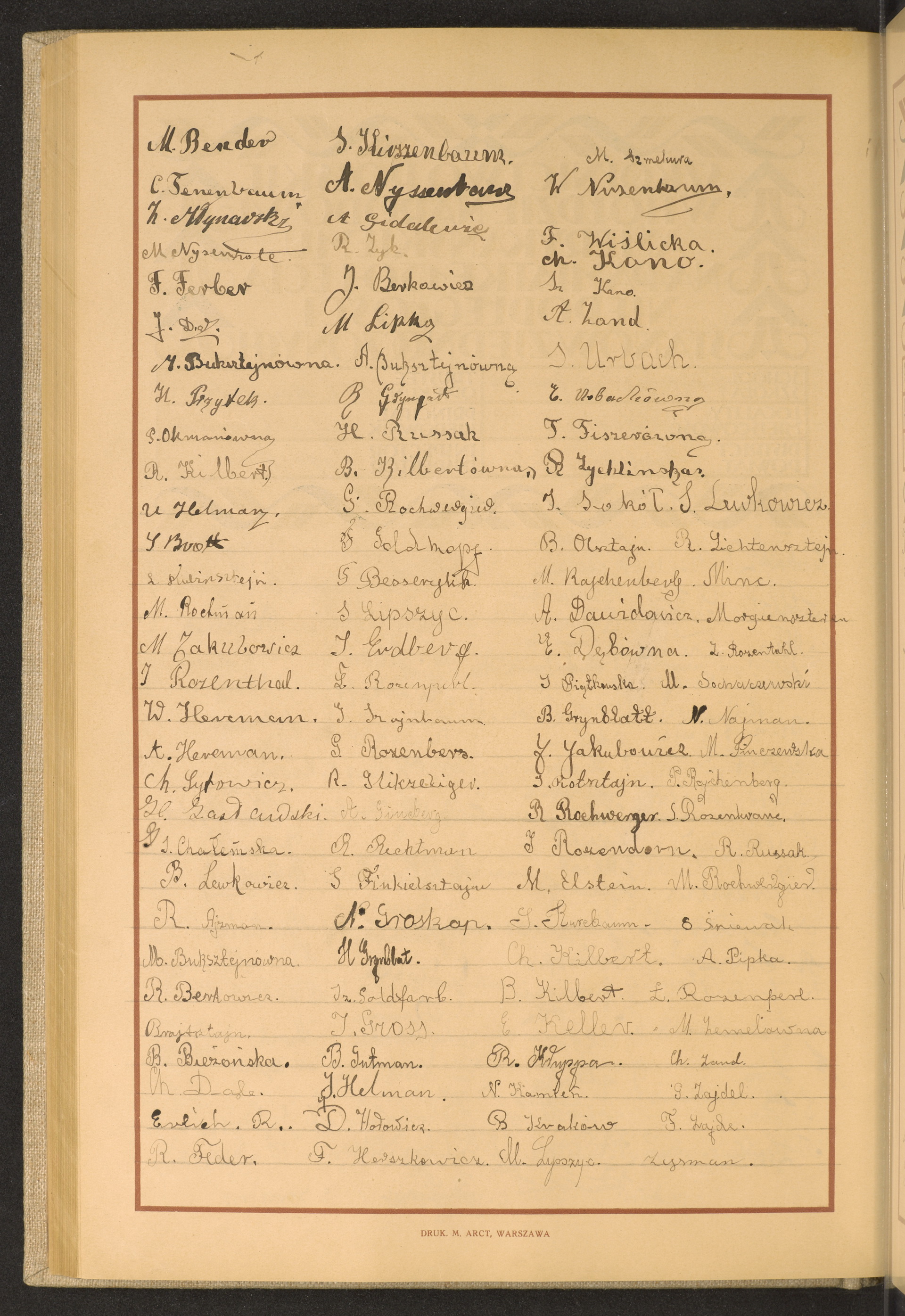 Podpis M. Bender na stronie nr 194 w tomie nr 51