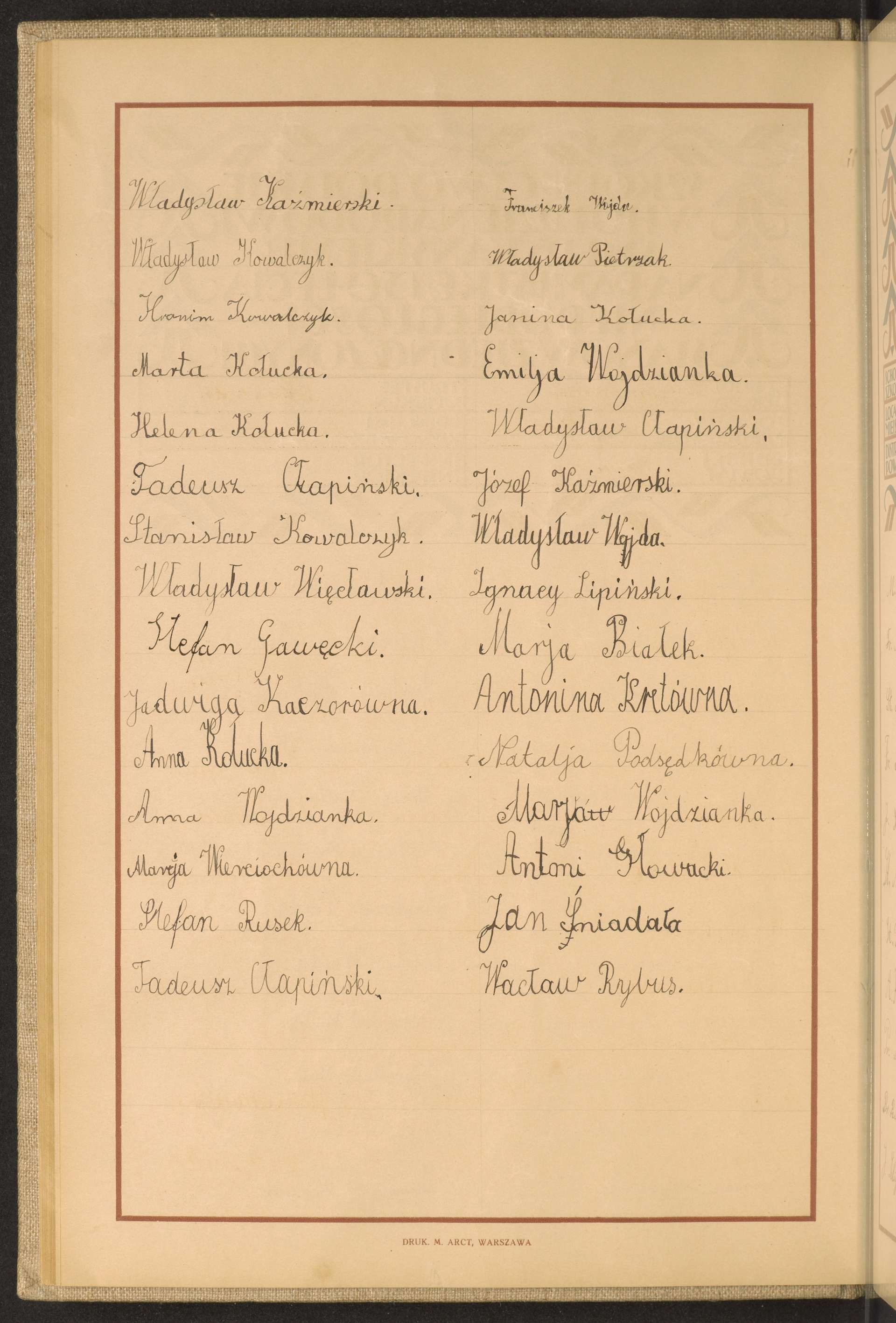 Podpis Władysław Kaźmierski na stronie nr 64 w tomie nr 52