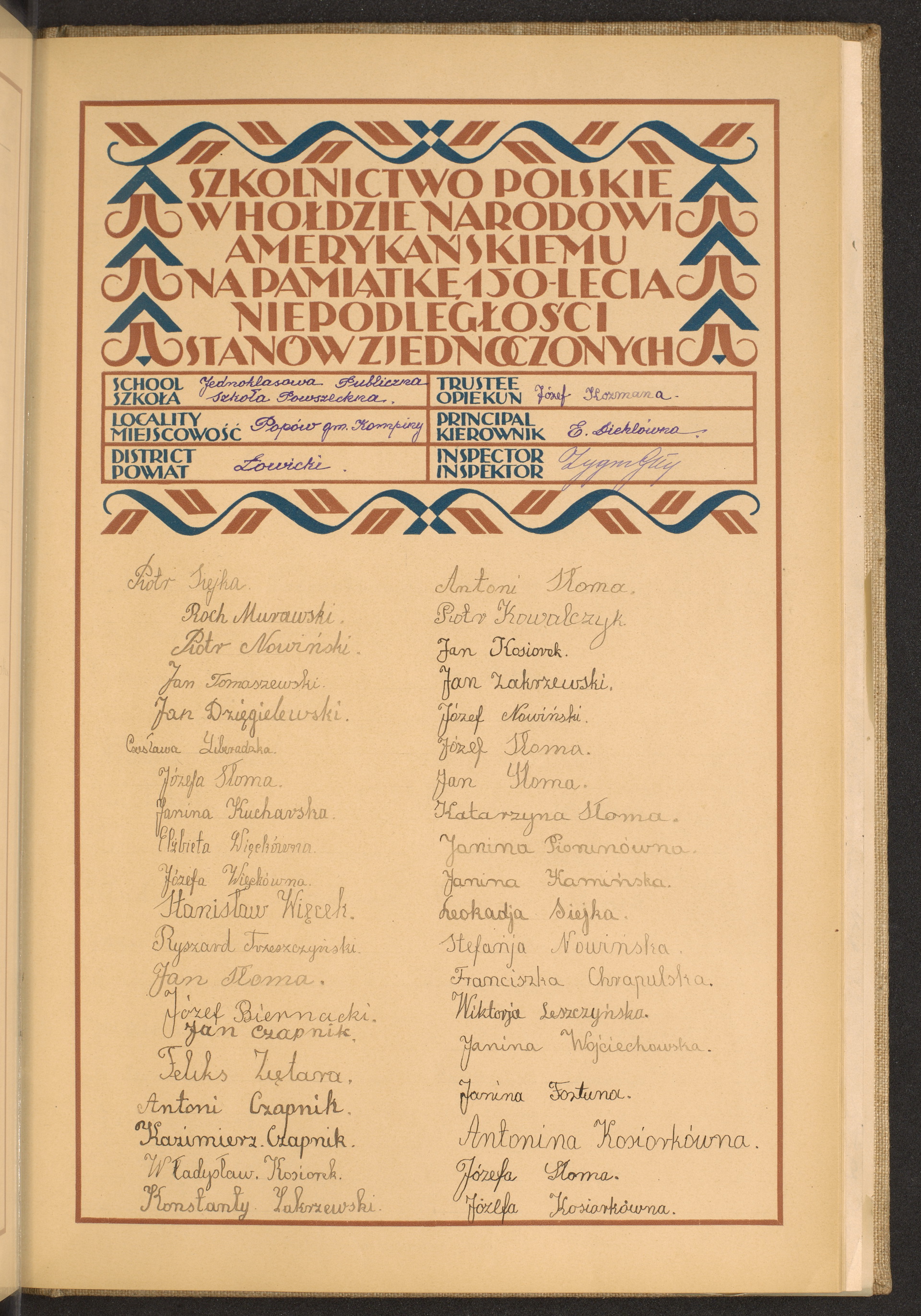 Podpis E. Diehl na stronie nr 93 w tomie nr 52