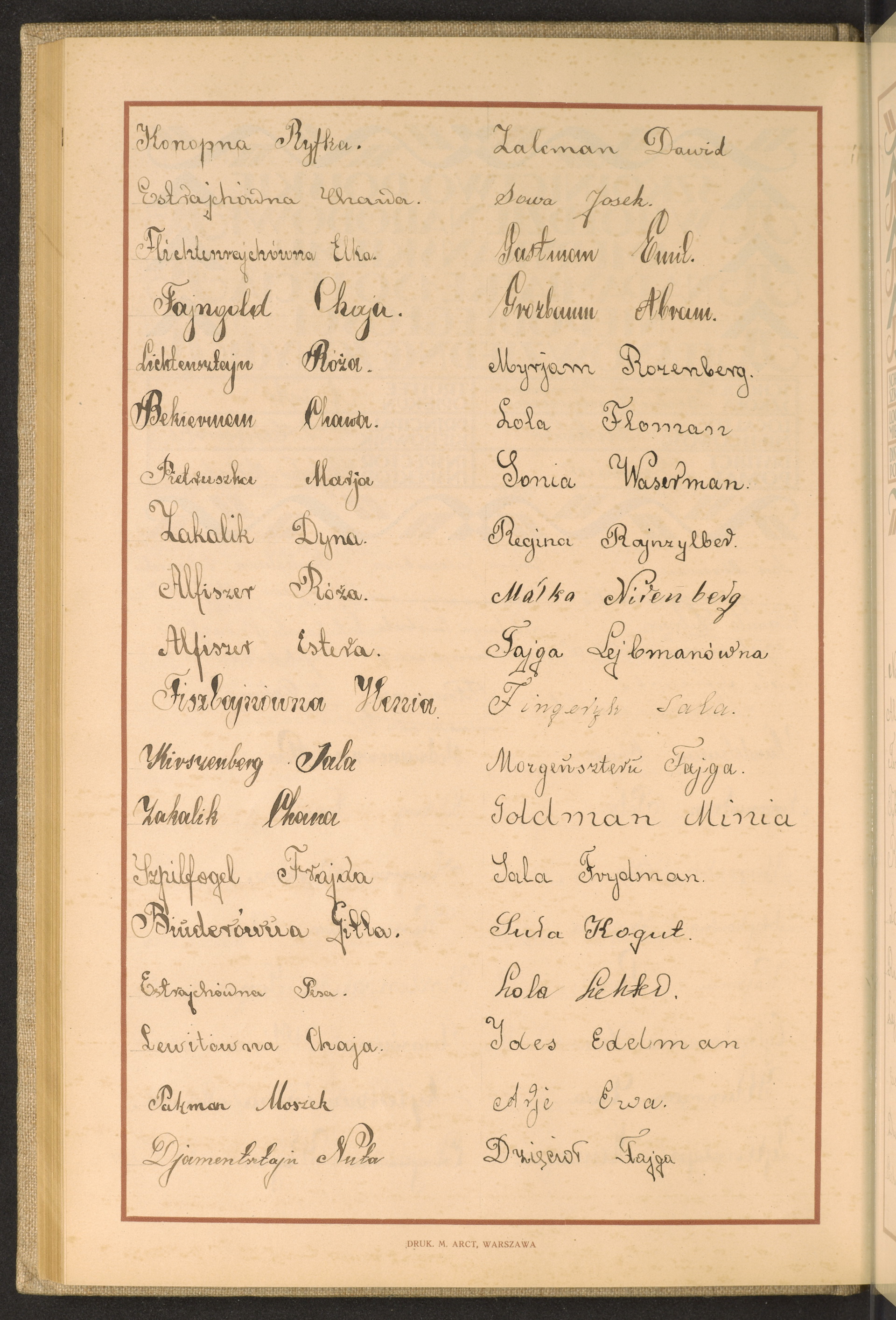 Podpis Chana Zakalik na stronie nr 146 w tomie nr 52