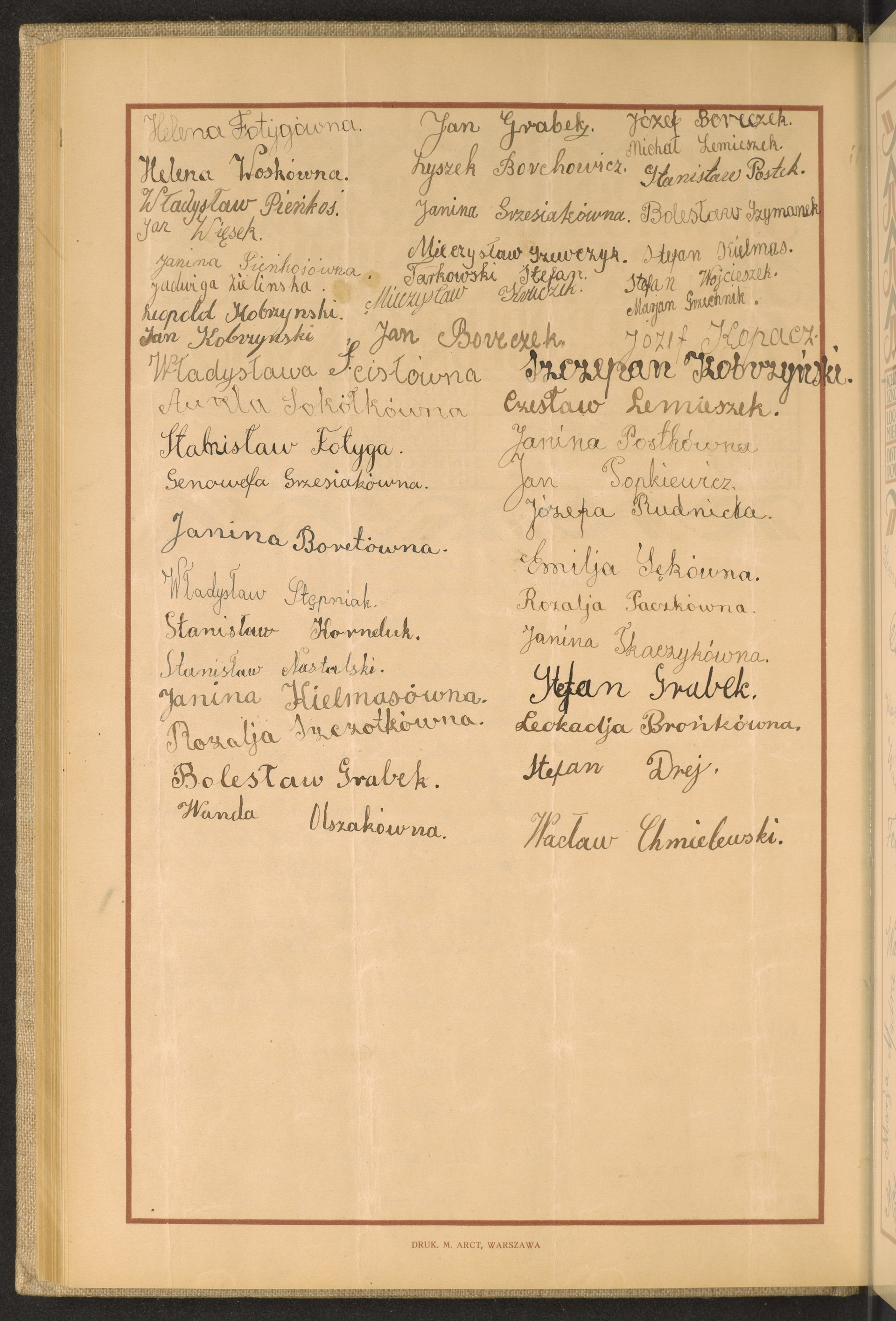 Podpis Bolesław Grabek na stronie nr 152 w tomie nr 52