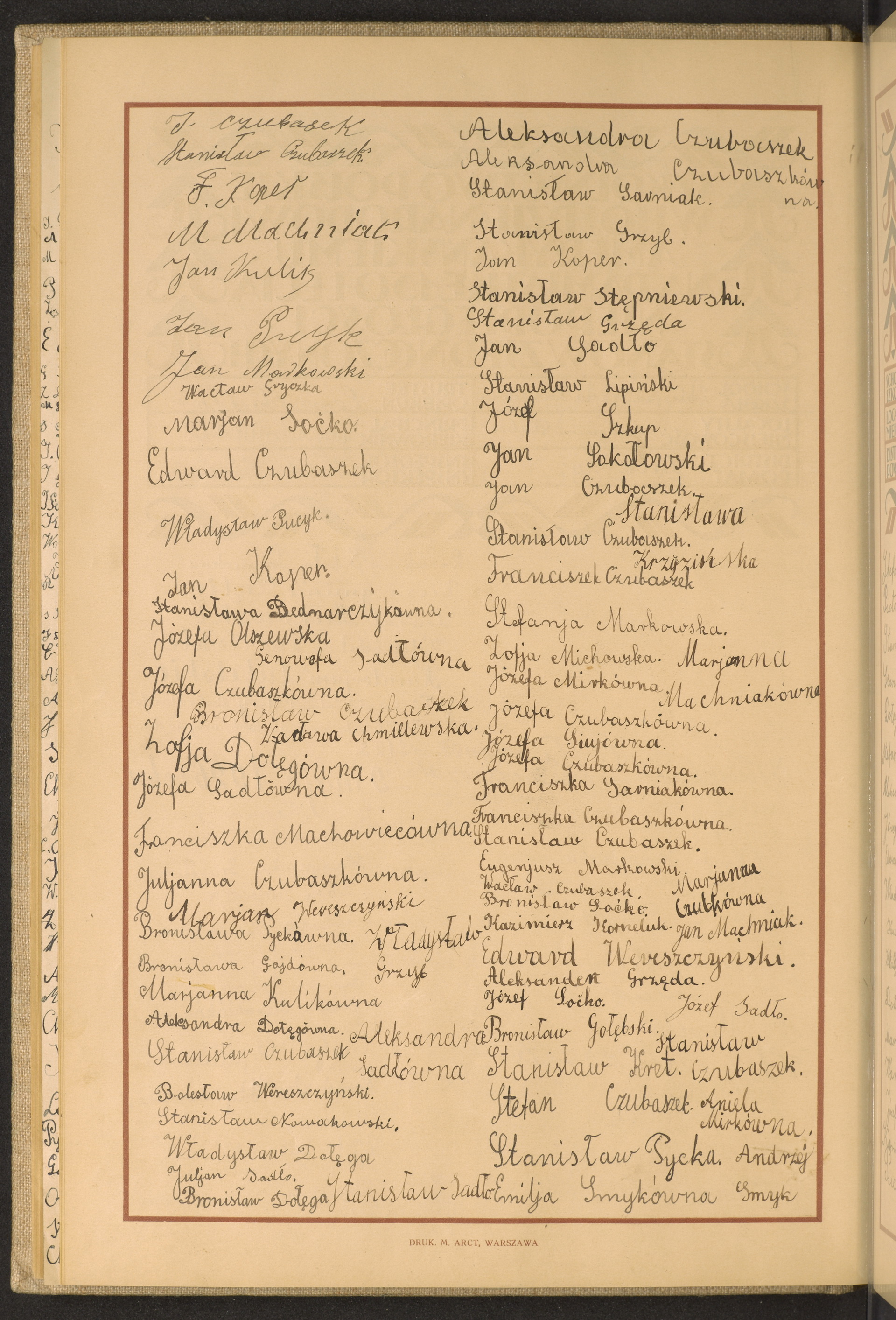 Podpis Emilia Smyk na stronie nr 172 w tomie nr 52