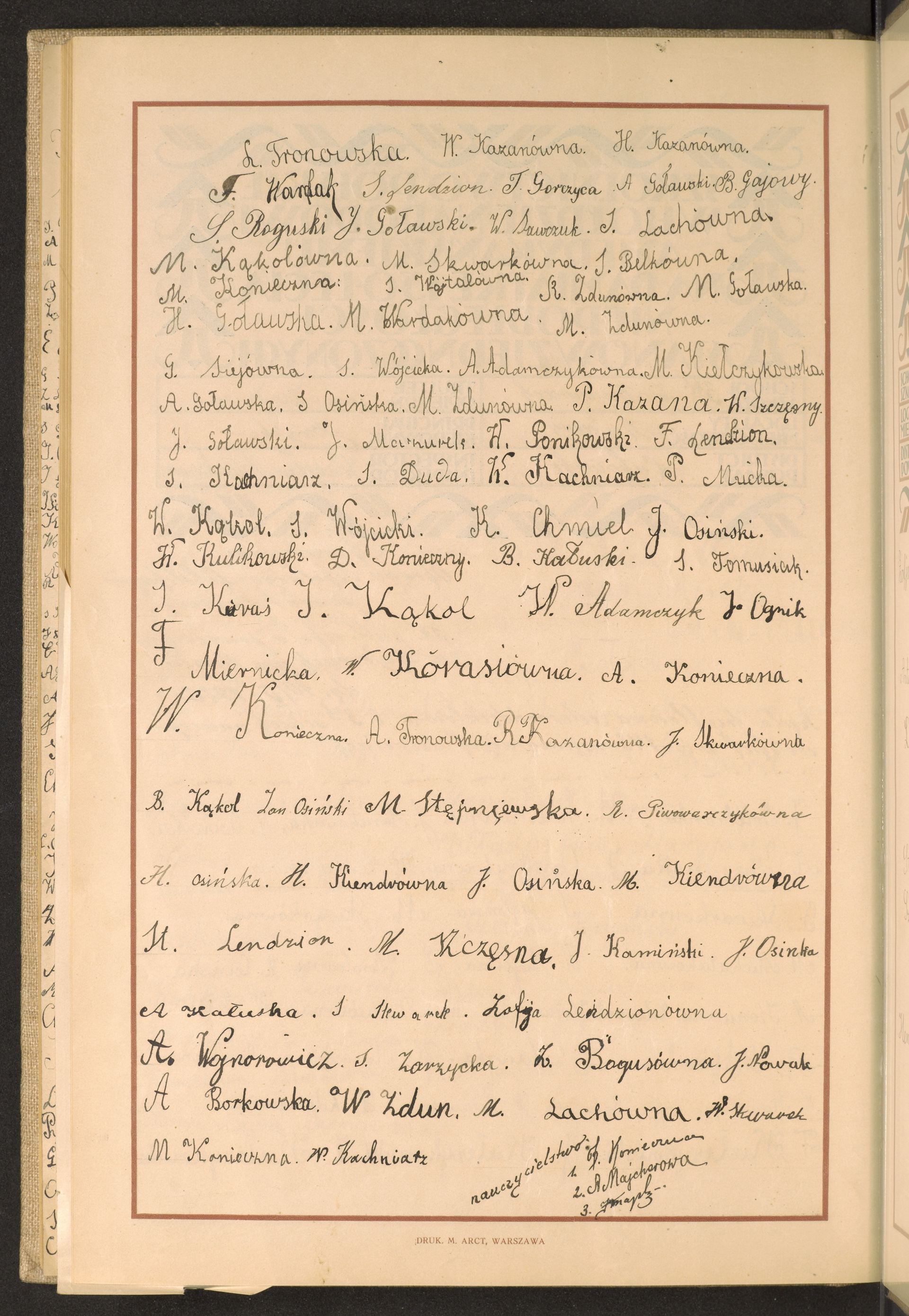 Podpis L. Tronowska na stronie nr 266 w tomie nr 52