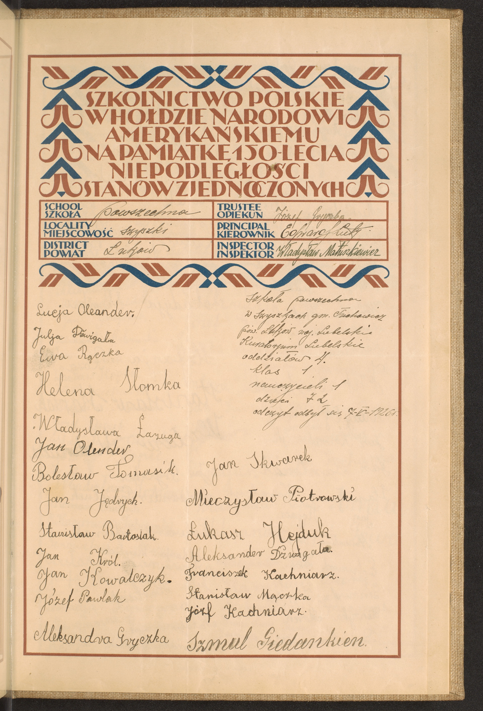 Podpis Józef Gryczka na stronie nr 273 w tomie nr 52