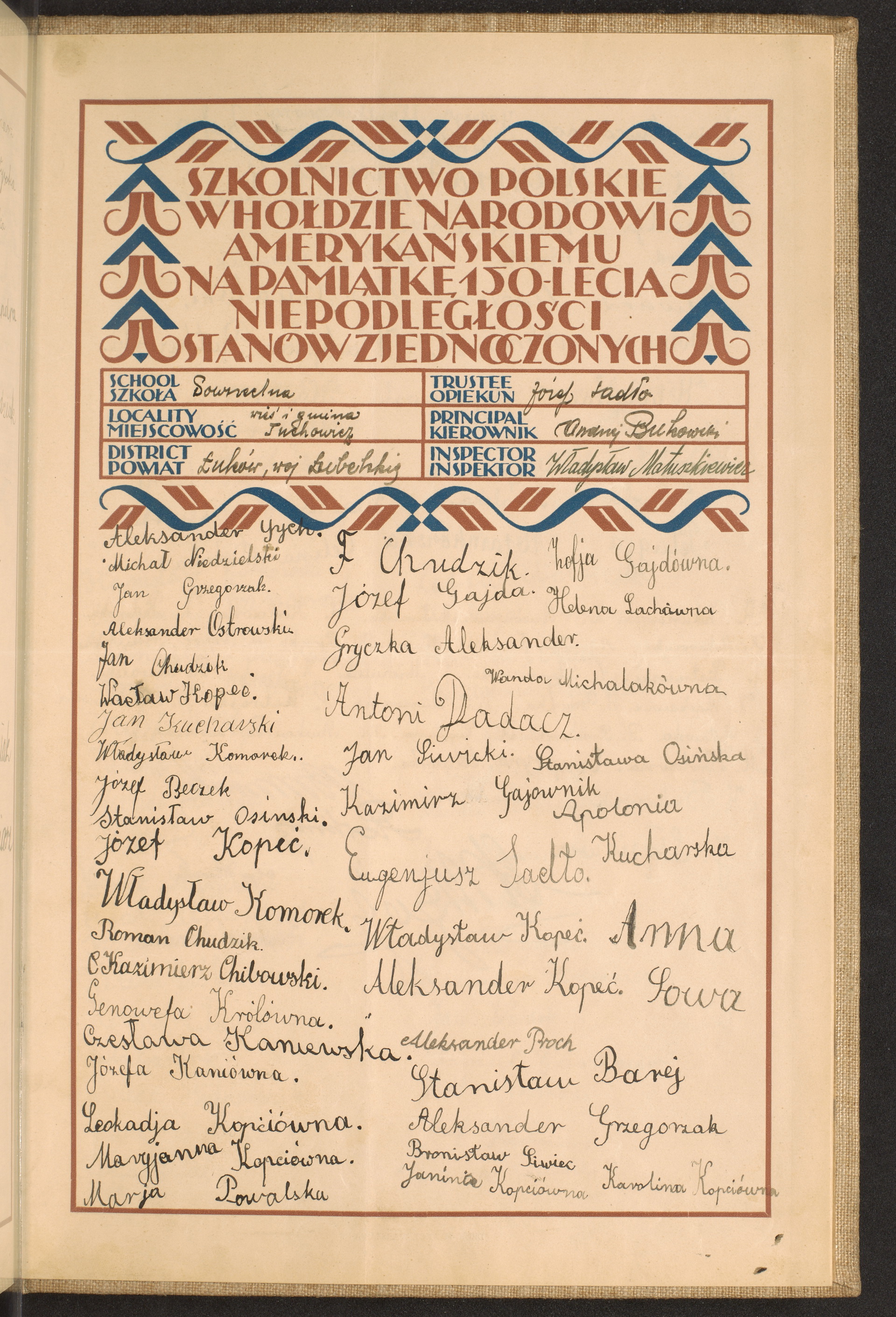 Podpis Józef Sadło na stronie nr 275 w tomie nr 52