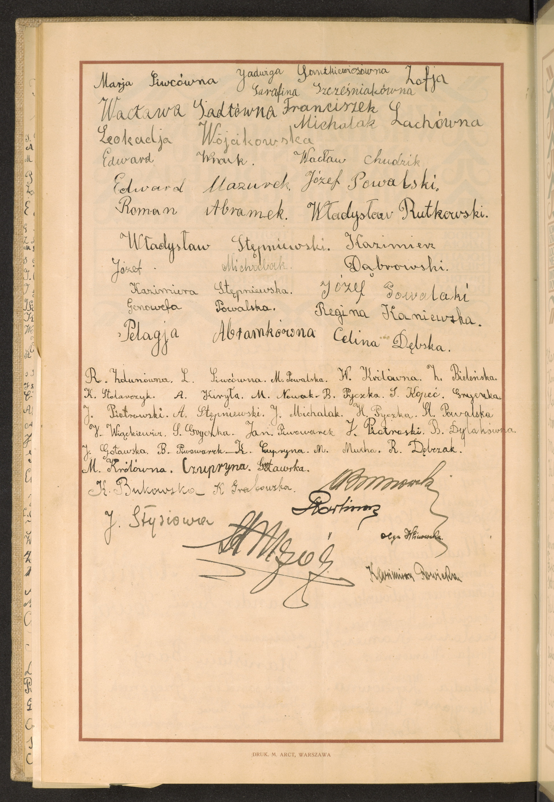 Podpis Maria Siwiec na stronie nr 276 w tomie nr 52