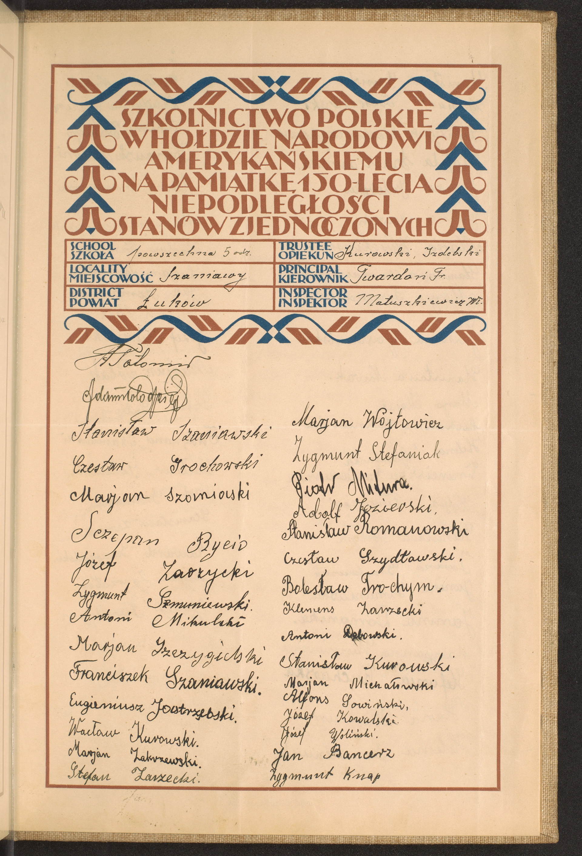 Podpis Franciszek Szaniawski na stronie nr 279 w tomie nr 52