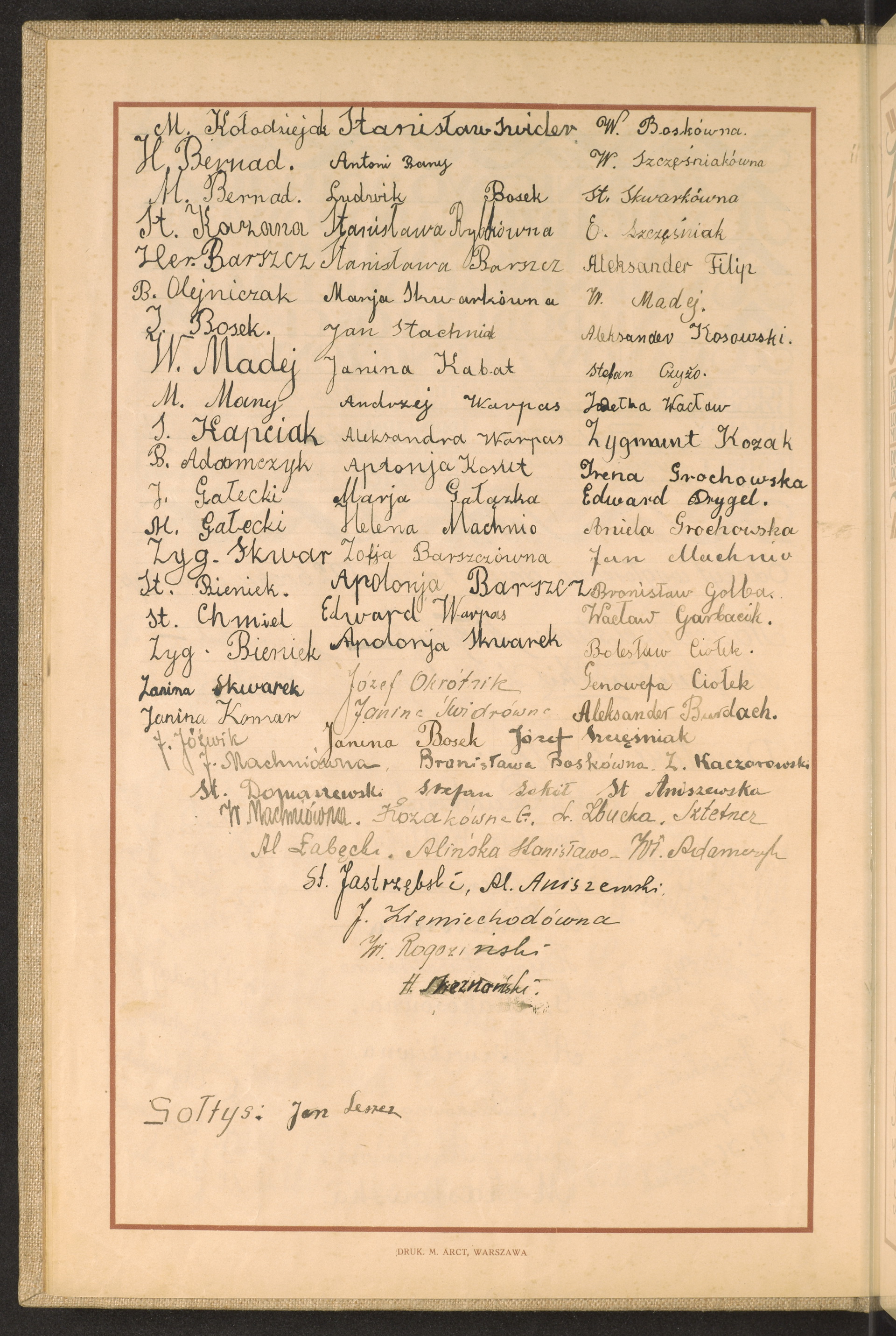 Podpis Genowefa Ciołek na stronie nr 16 w tomie nr 53