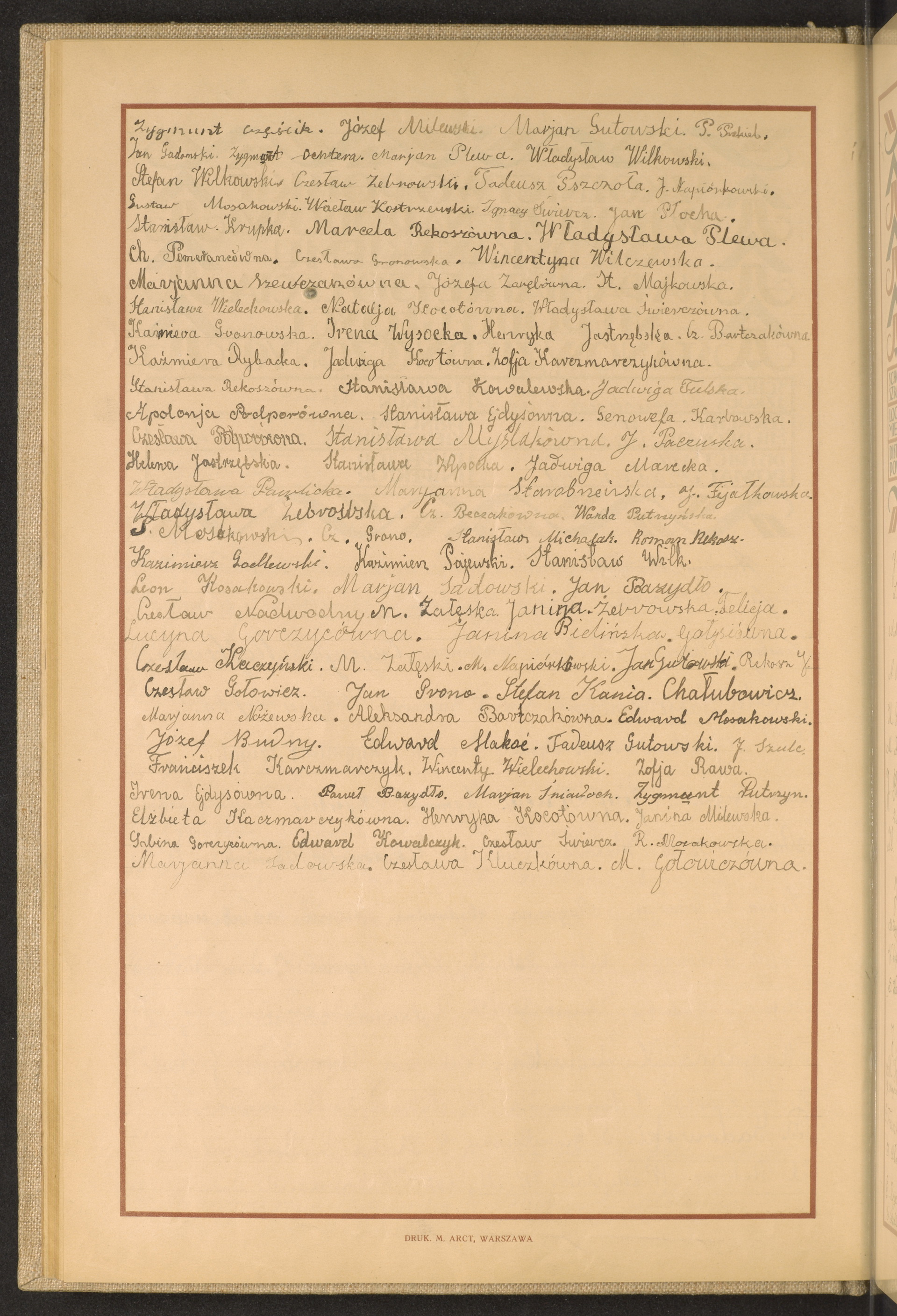 Podpis M. Gołowicz na stronie nr 62 w tomie nr 53