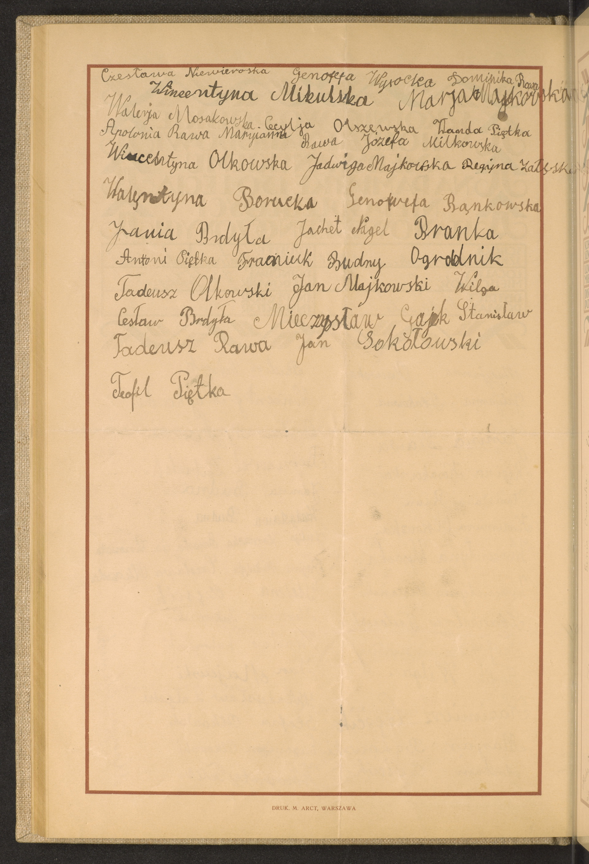 Podpis Teofil Piętka na stronie nr 110 w tomie nr 53