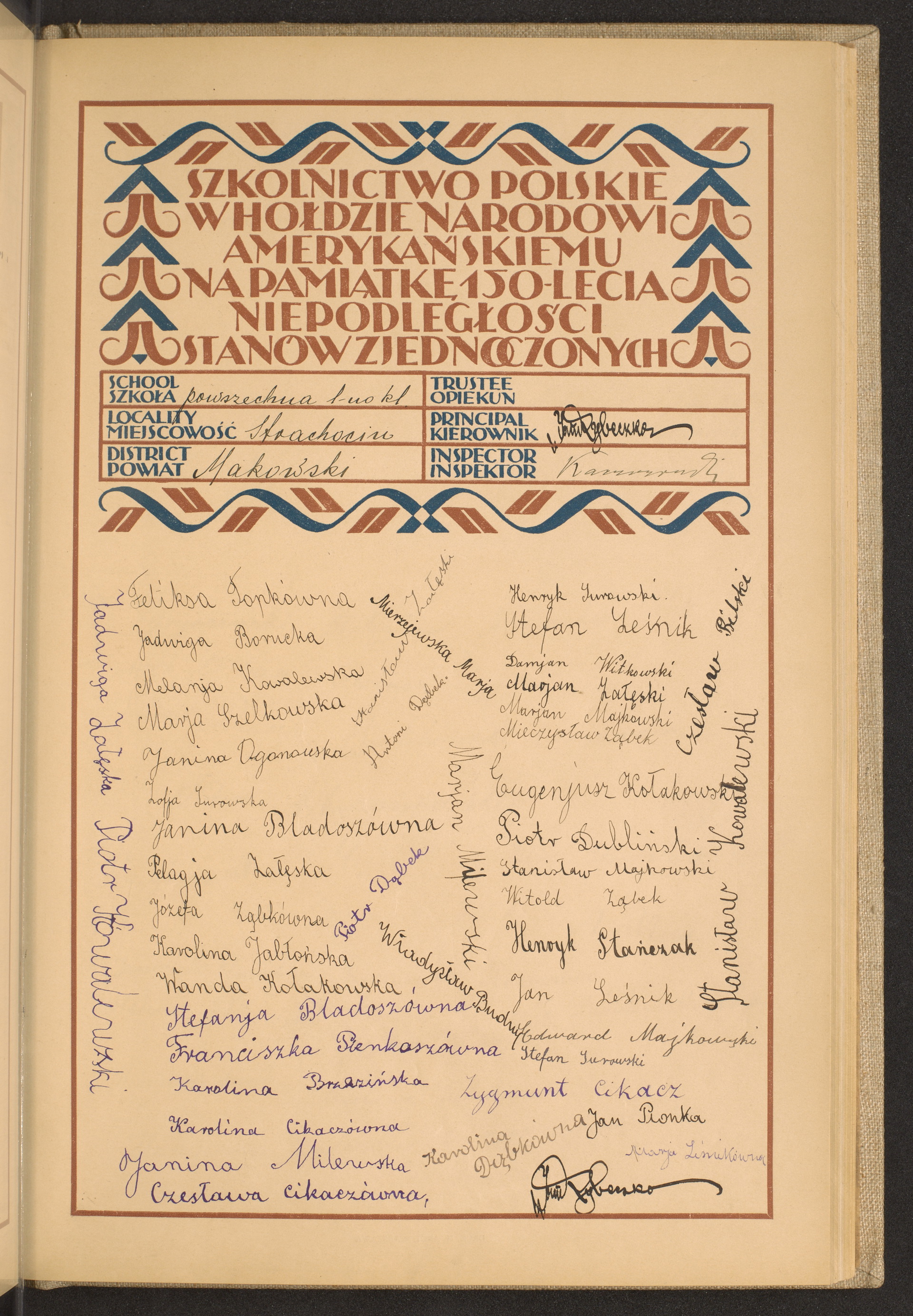 Podpis Zygmunt Cikacz na stronie nr 121 w tomie nr 53