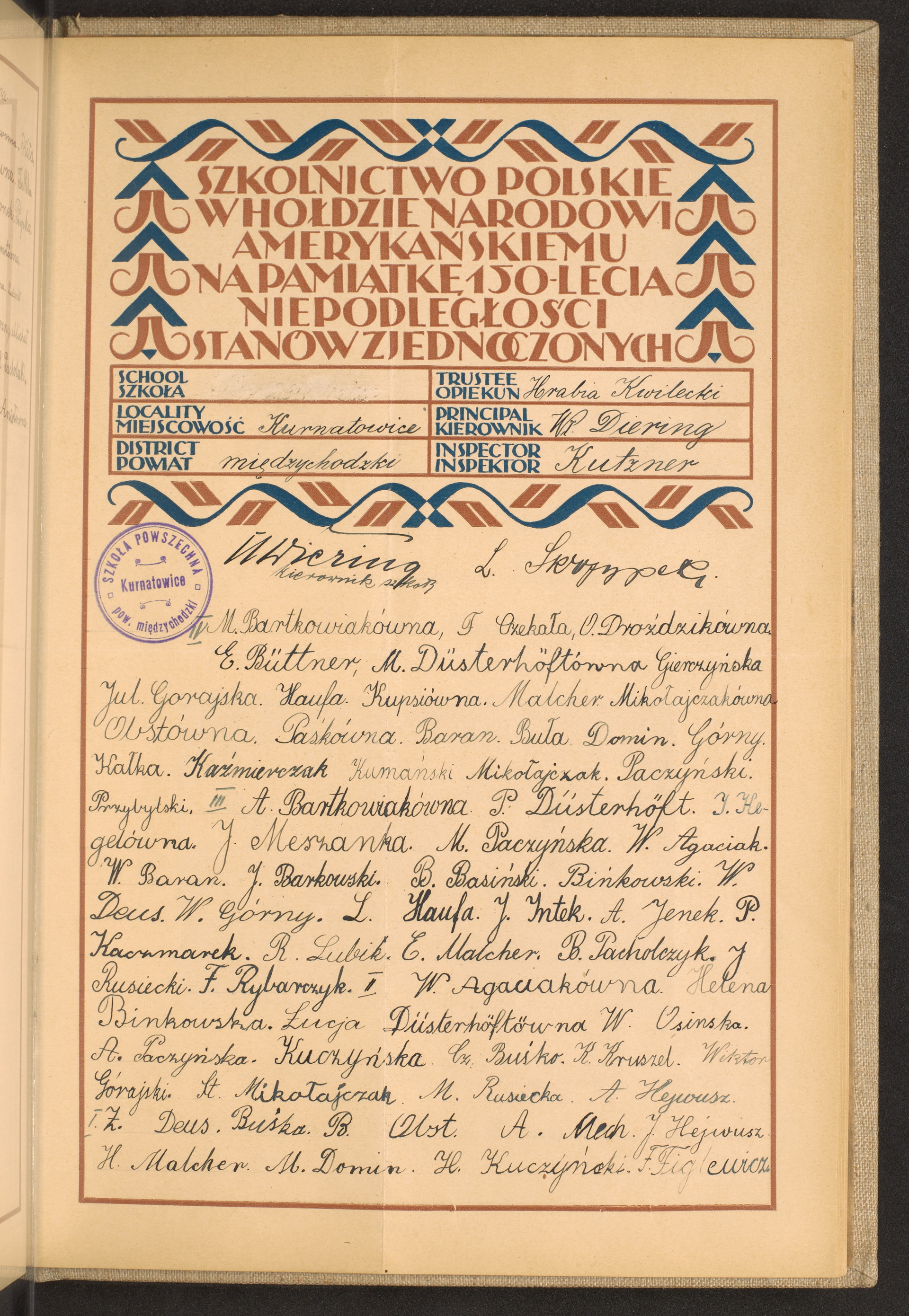 Podpis F. Figlewicz na stronie nr 247 w tomie nr 53