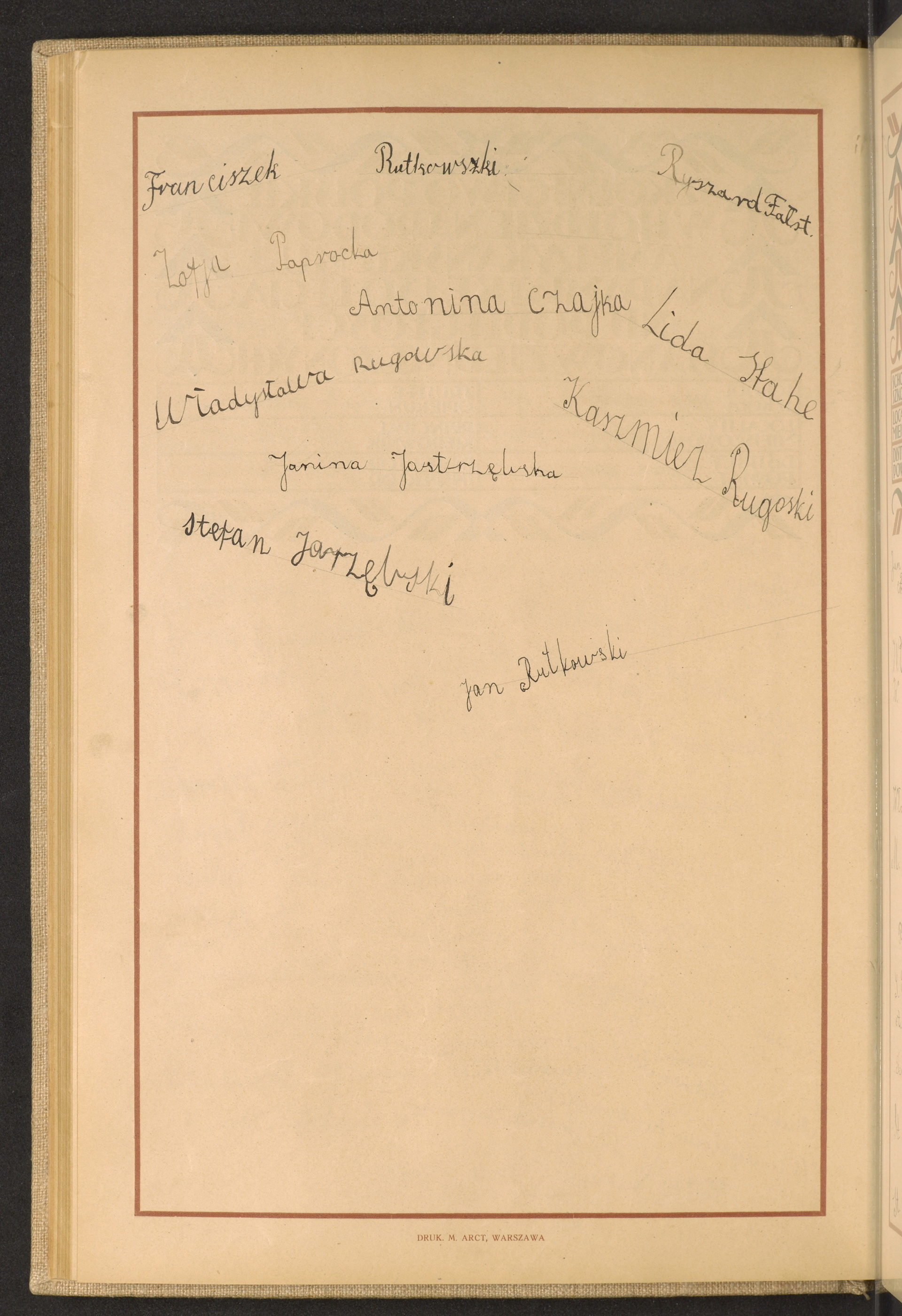 Podpis Jan Rutkowski na stronie nr 110 w tomie nr 54