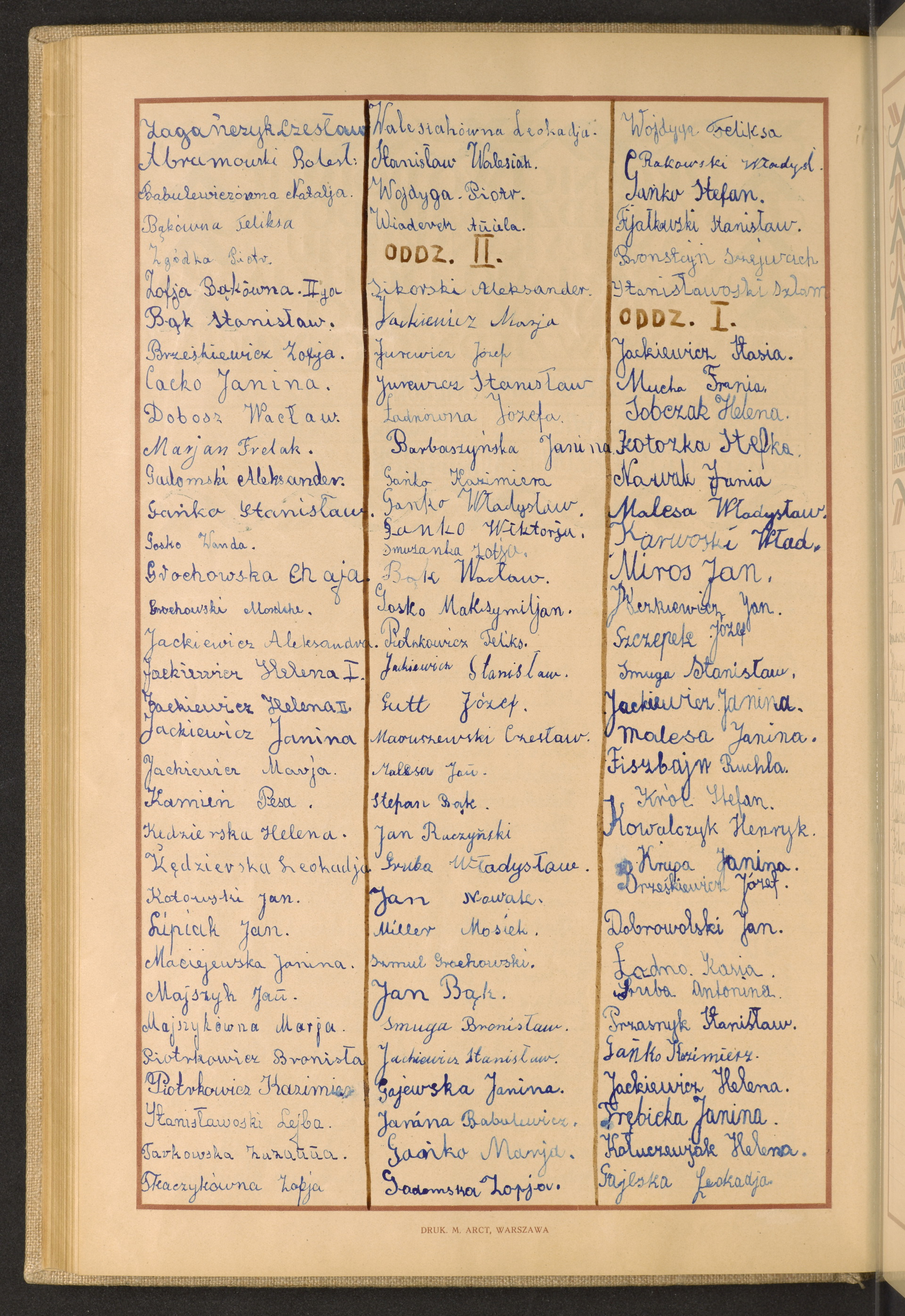 Podpis Leokadia Gajewska na stronie nr 160 w tomie nr 54