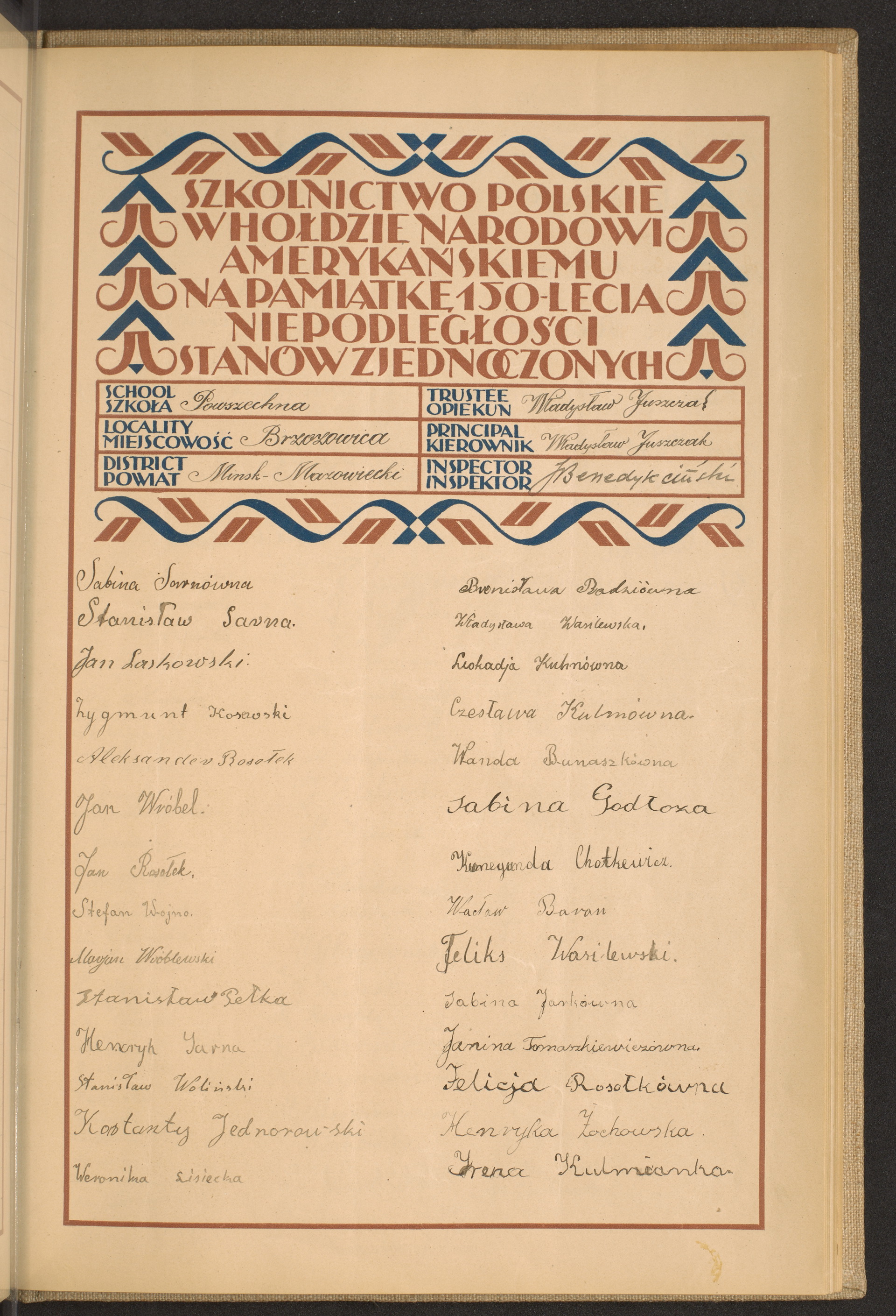 Podpis Władysław Juszczak na stronie nr 189 w tomie nr 54