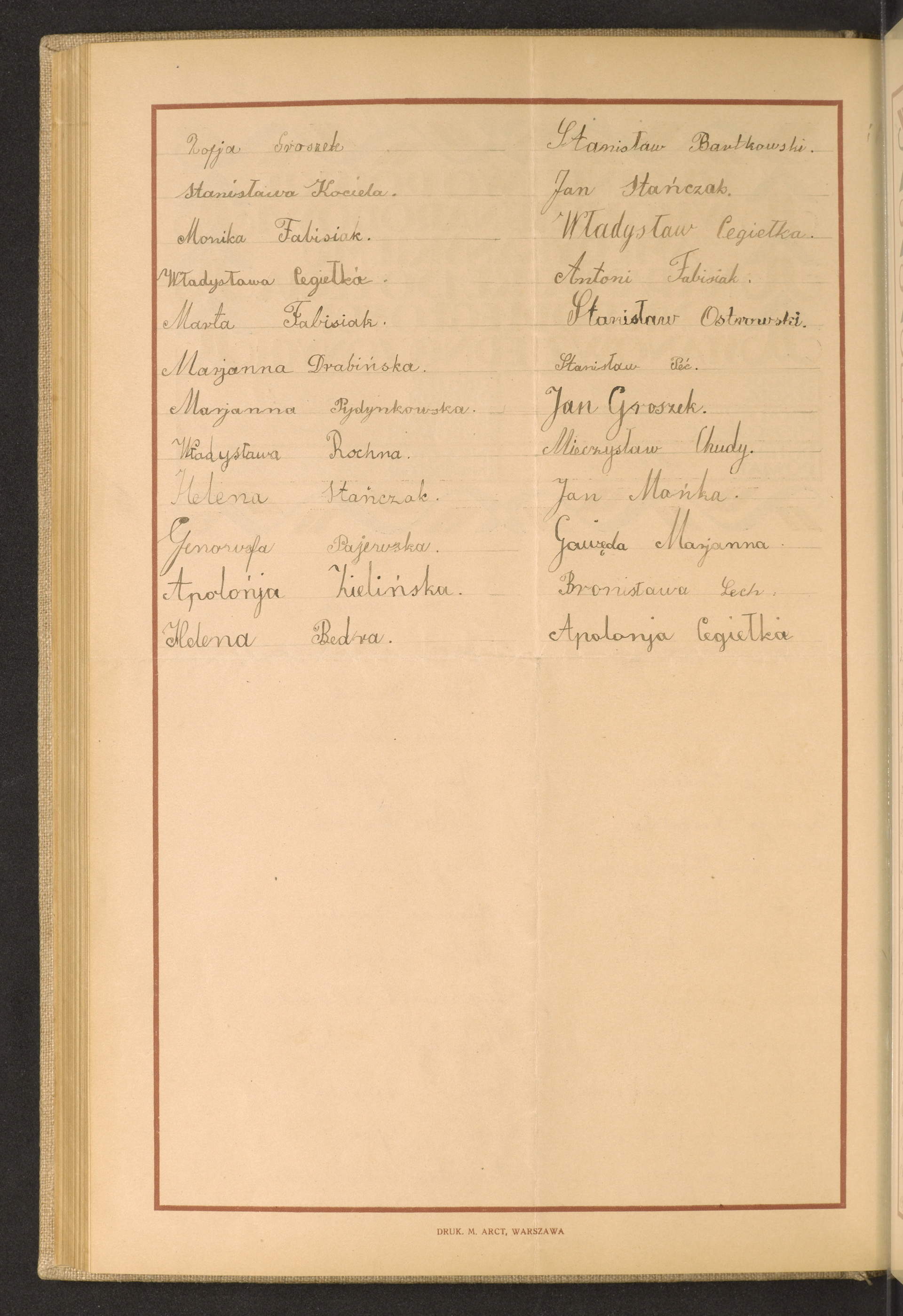 Podpis Apolonia Cegiełka na stronie nr 208 w tomie nr 54