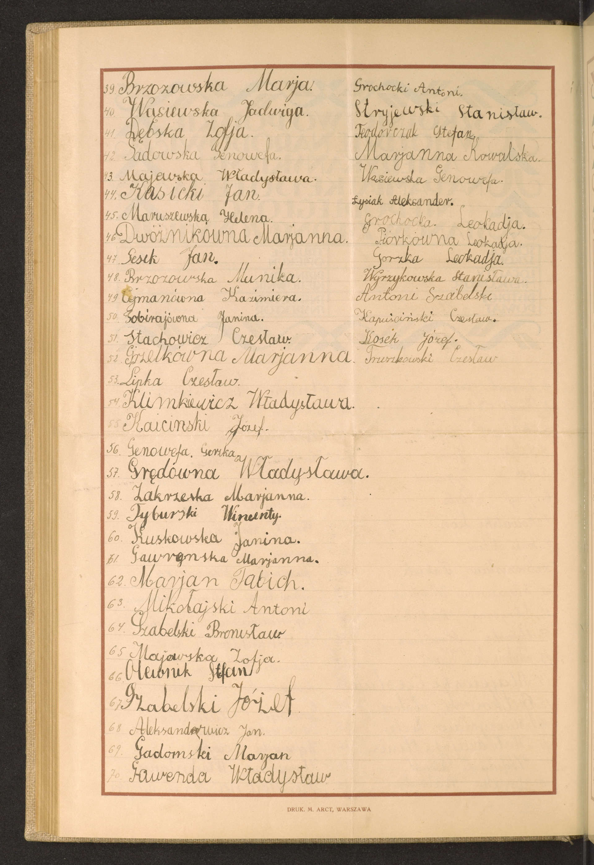 Podpis Czesław Truszkowski na stronie nr 210 w tomie nr 54