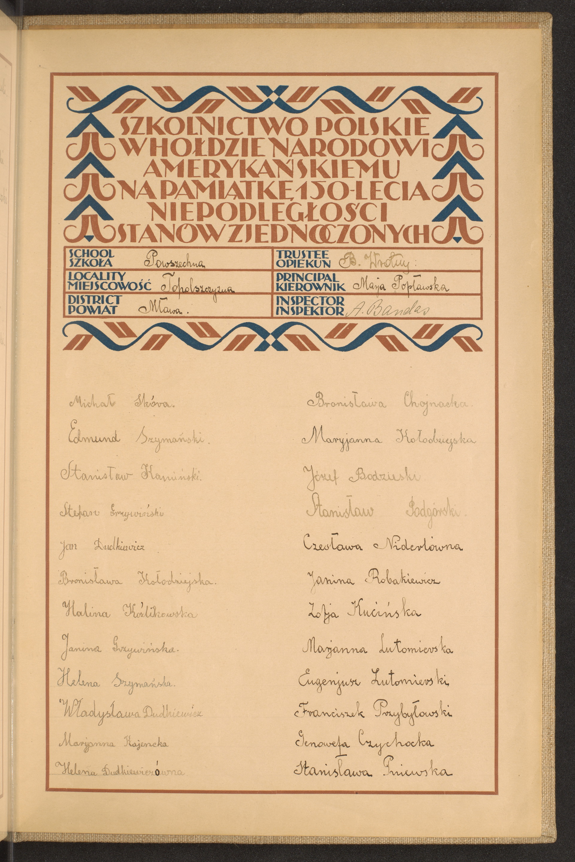 Podpis B. Wrotny na stronie nr 287 w tomie nr 54