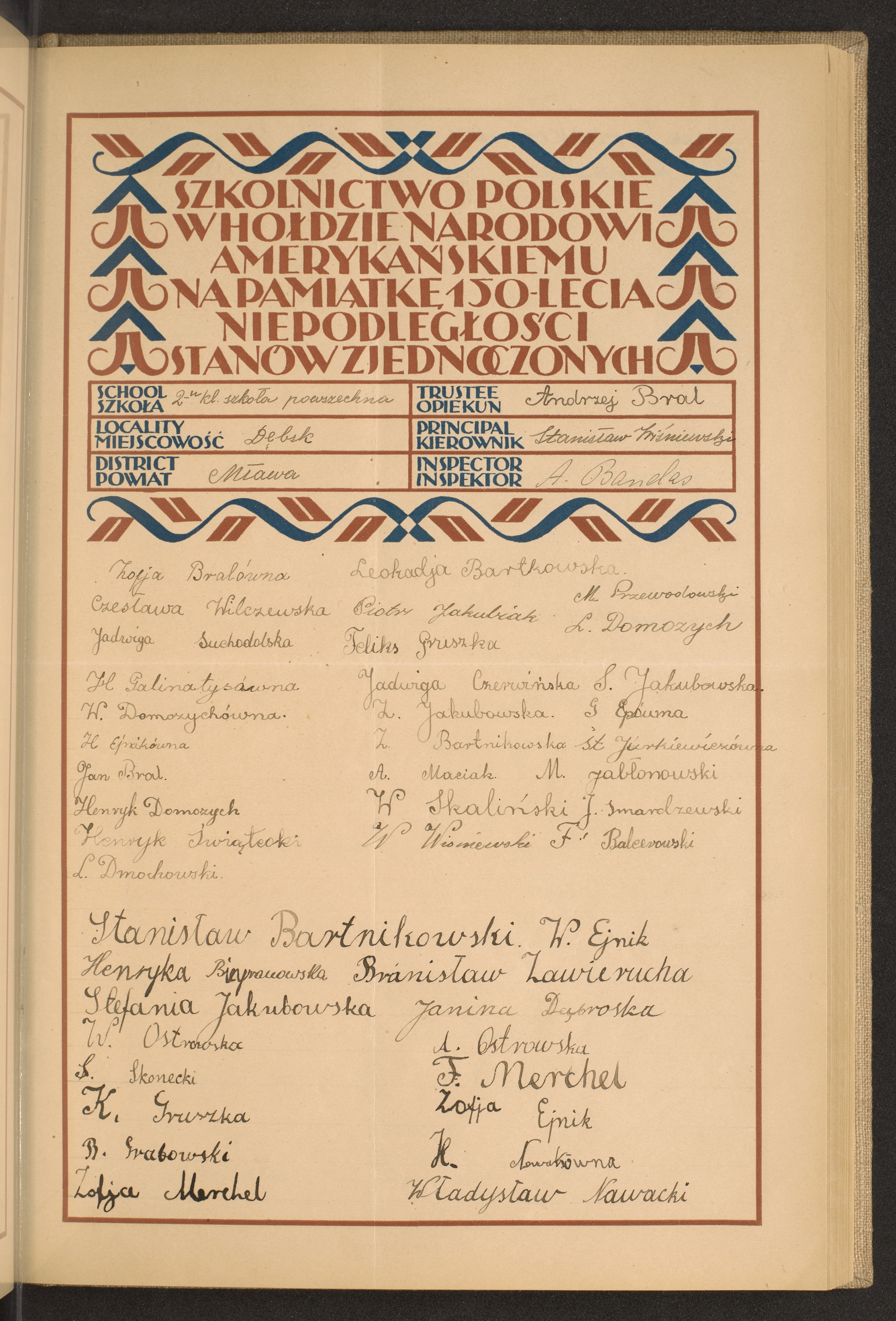 Podpis H. Galinatys na stronie nr 81 w tomie nr 55