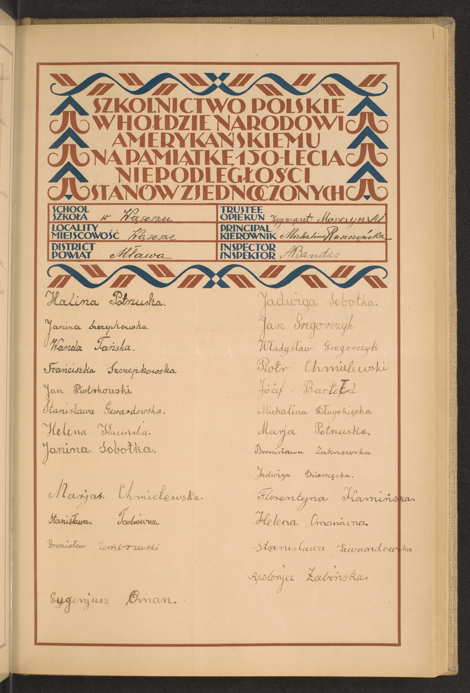 Podpis Zygmunt Moszczyński na stronie nr 101 w tomie nr 55