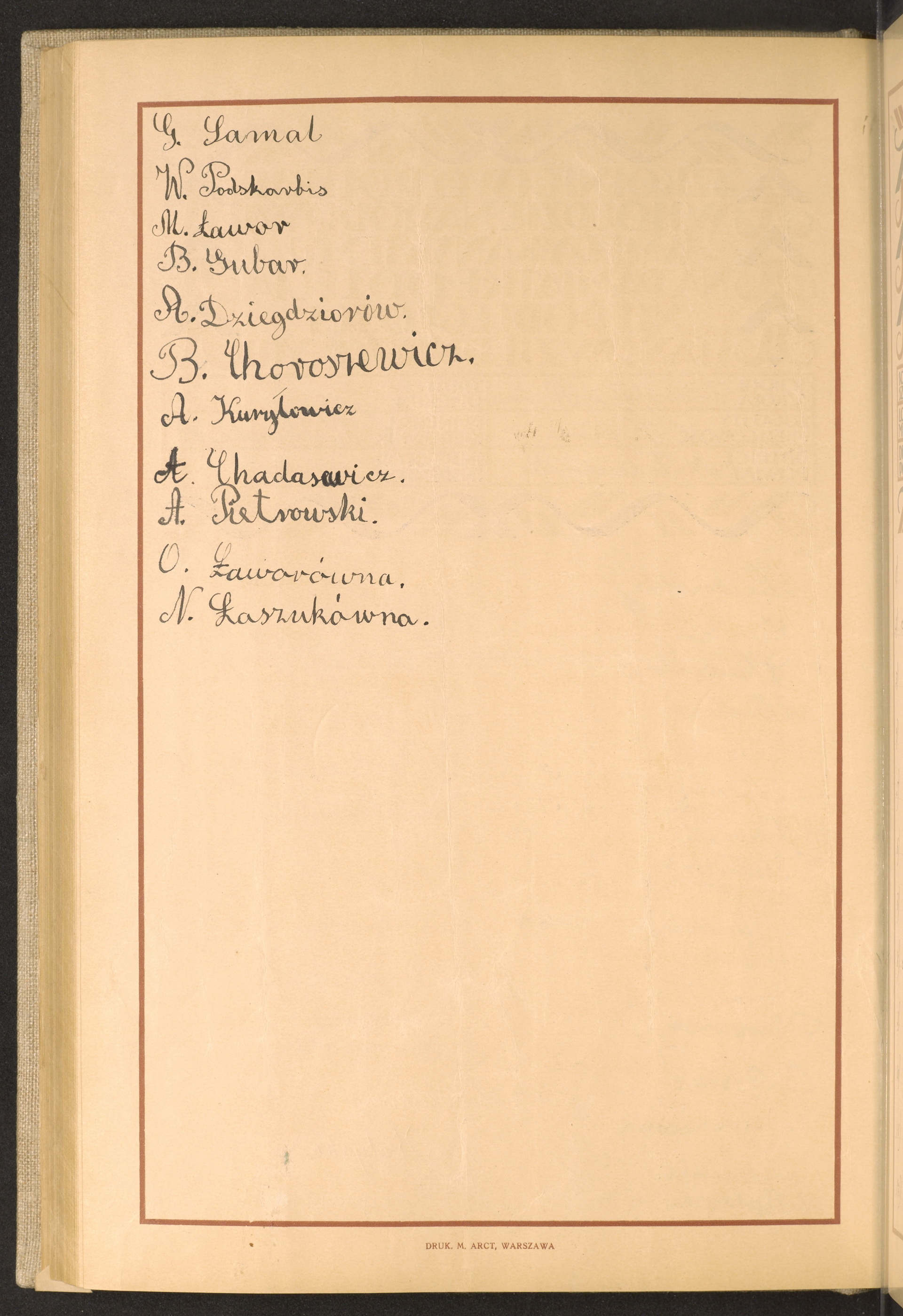 Podpis N. Łaszuk na stronie nr 176 w tomie nr 55