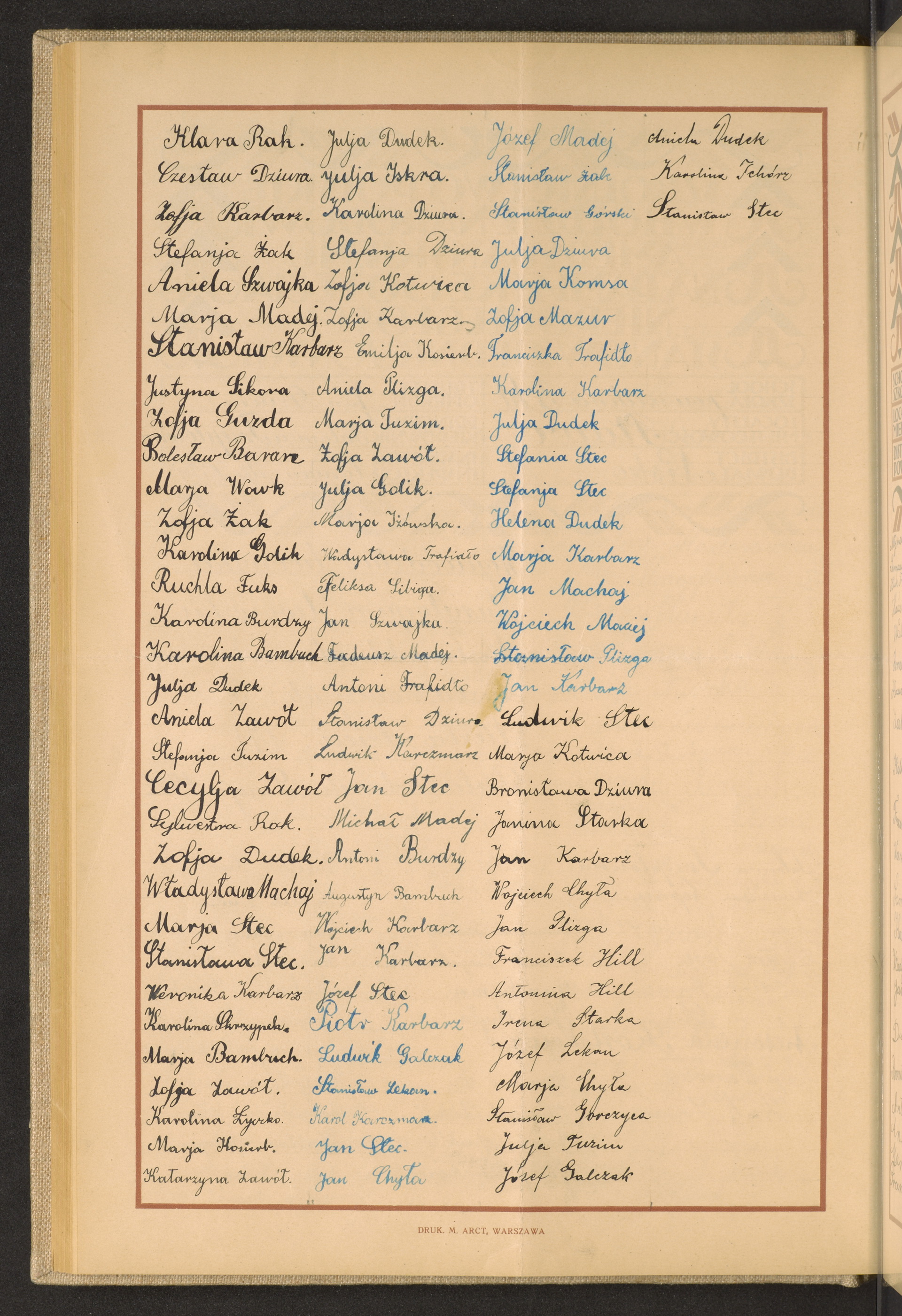 Podpis Stanisław Stec na stronie nr 92 w tomie nr 57