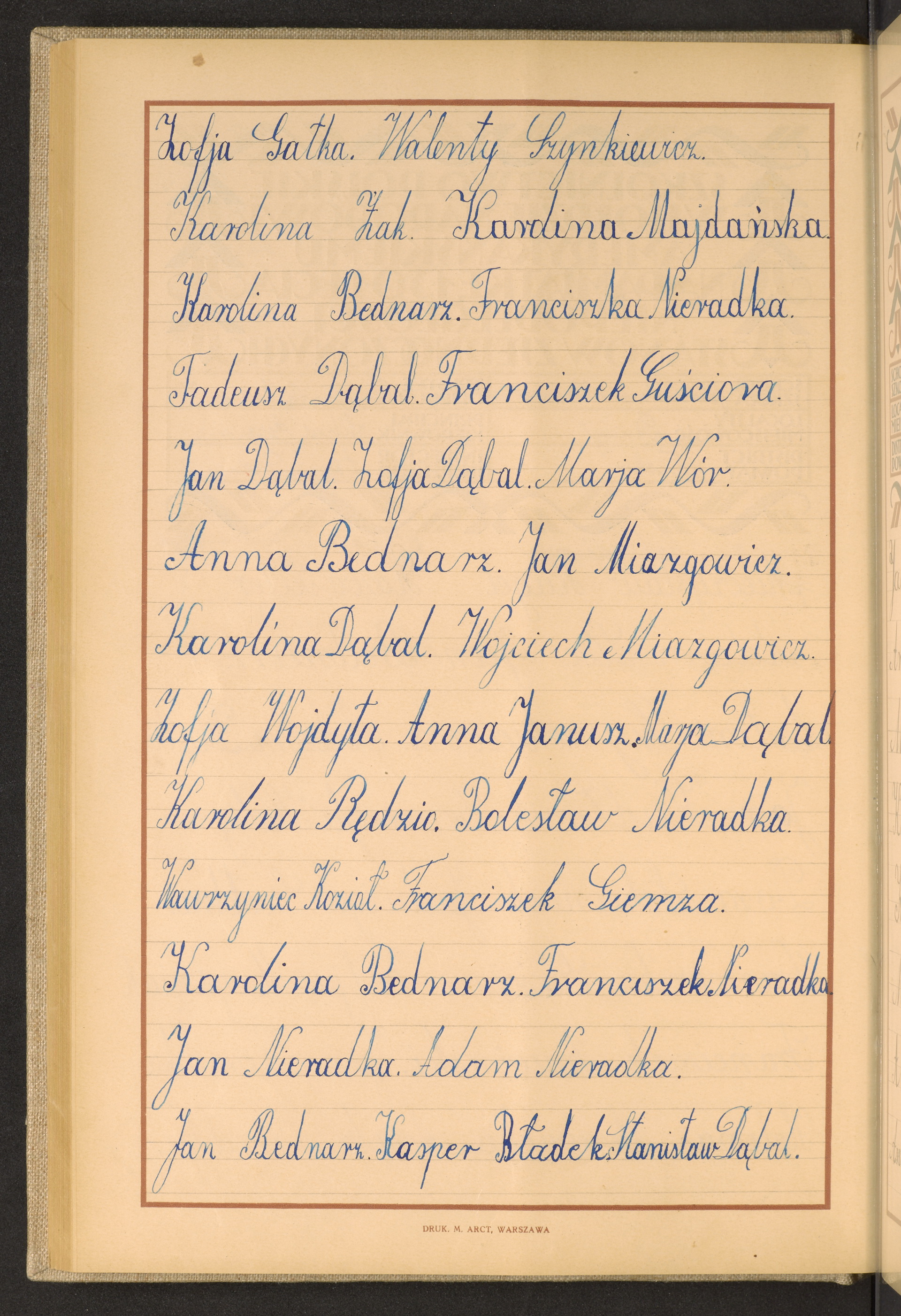 Podpis Zofia Gałka na stronie nr 108 w tomie nr 57