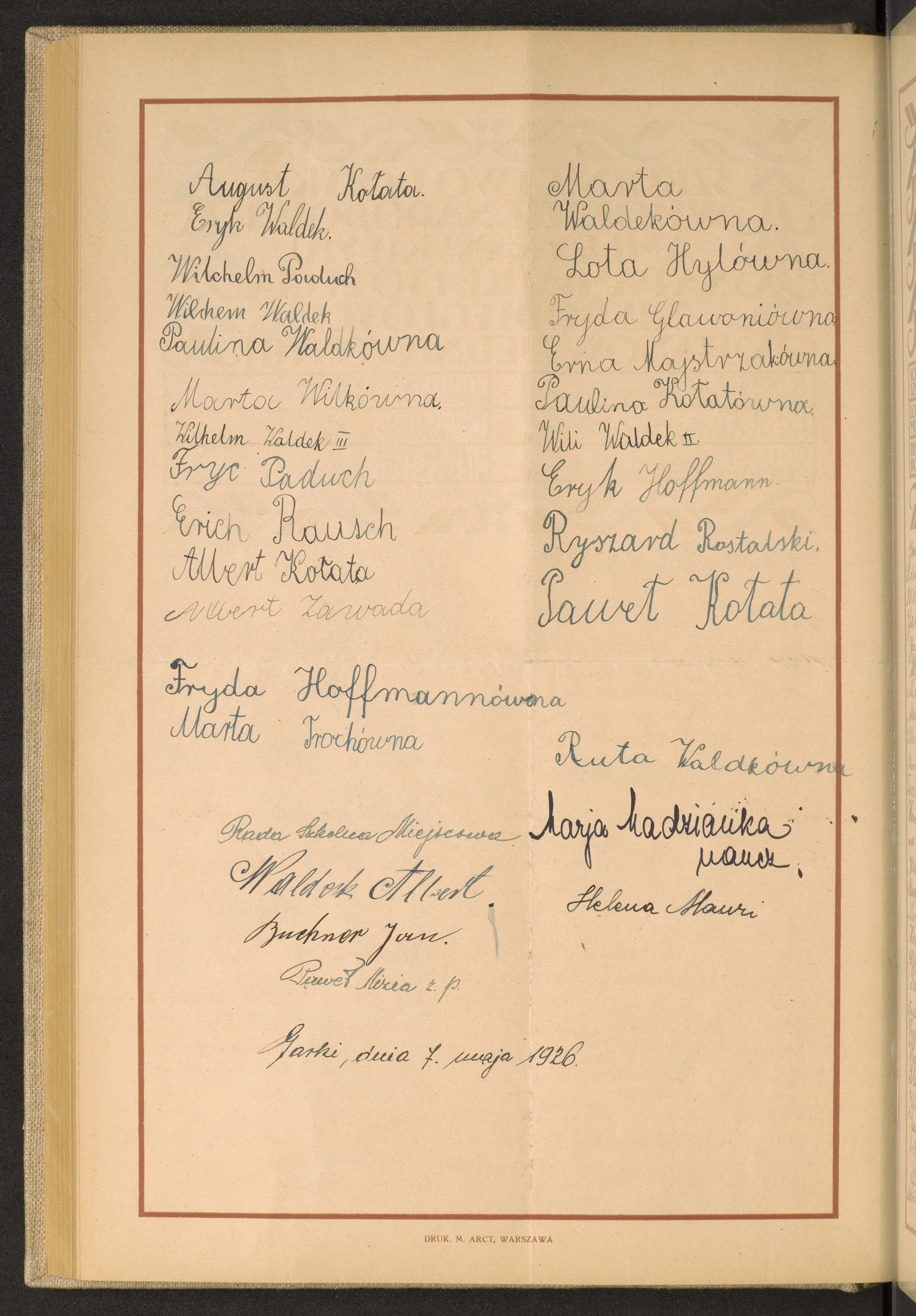 Podpis August Kołata na stronie nr 170 w tomie nr 57