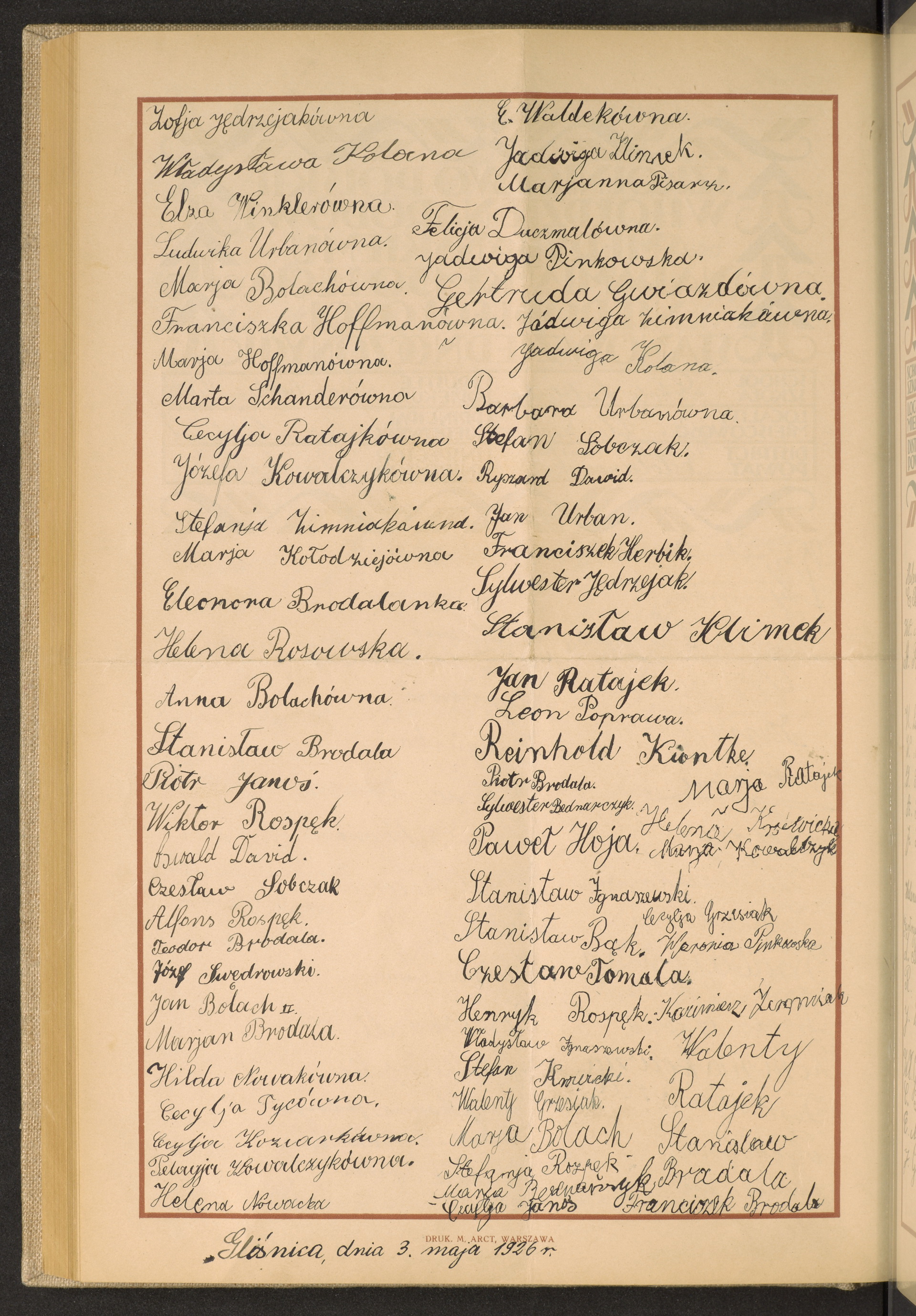 Podpis Zofia Jędrzejak na stronie nr 198 w tomie nr 57