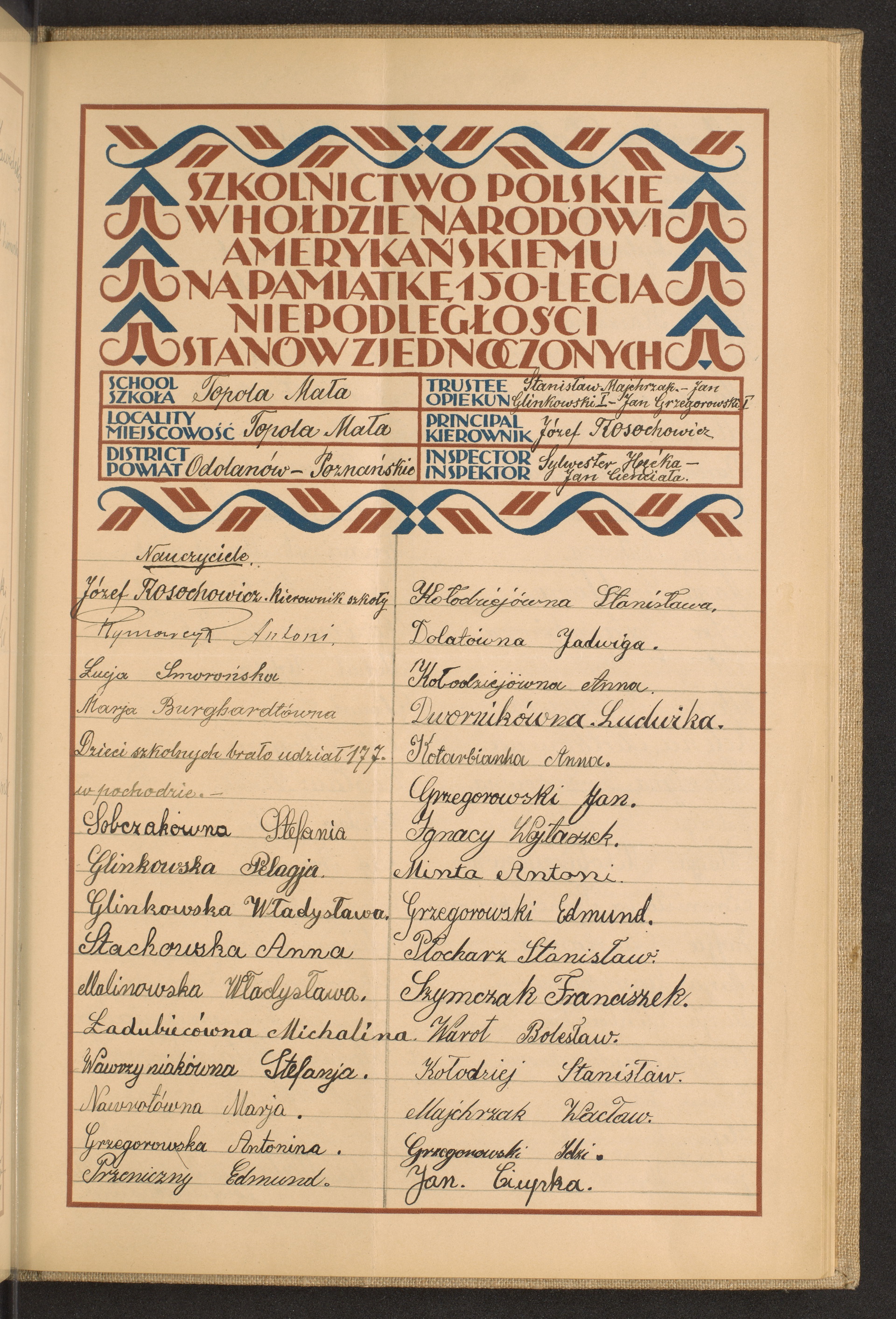 Podpis Jan Ciupka na stronie nr 219 w tomie nr 57