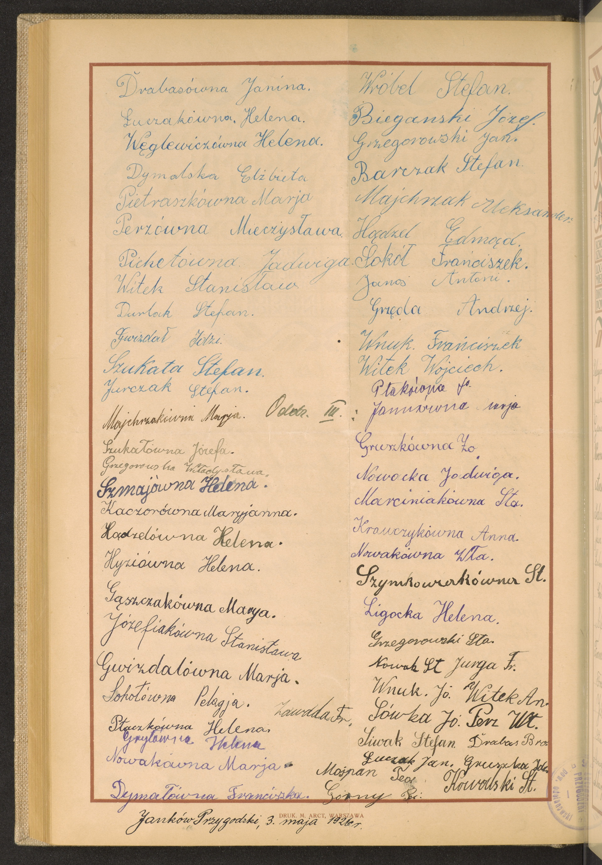 Podpis St. Kowalski na stronie nr 222 w tomie nr 57