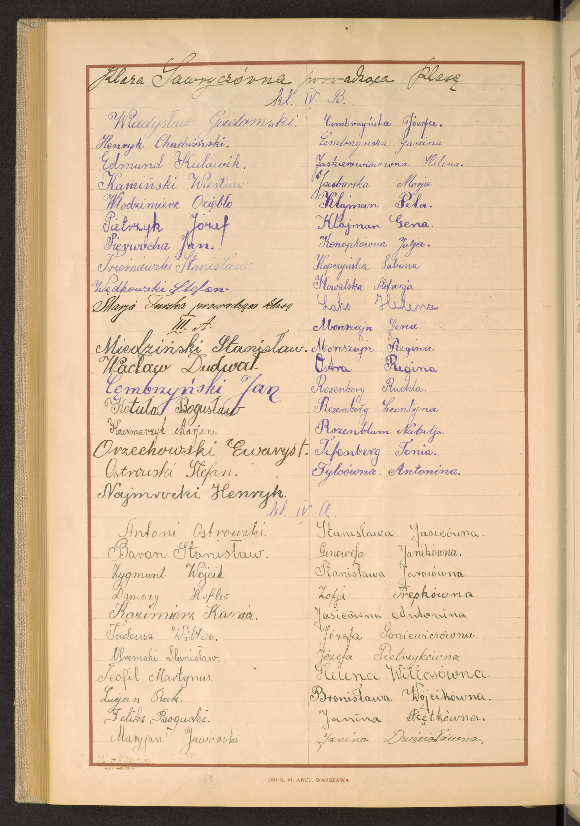 Podpis Pela Klajman na stronie nr 272 w tomie nr 57