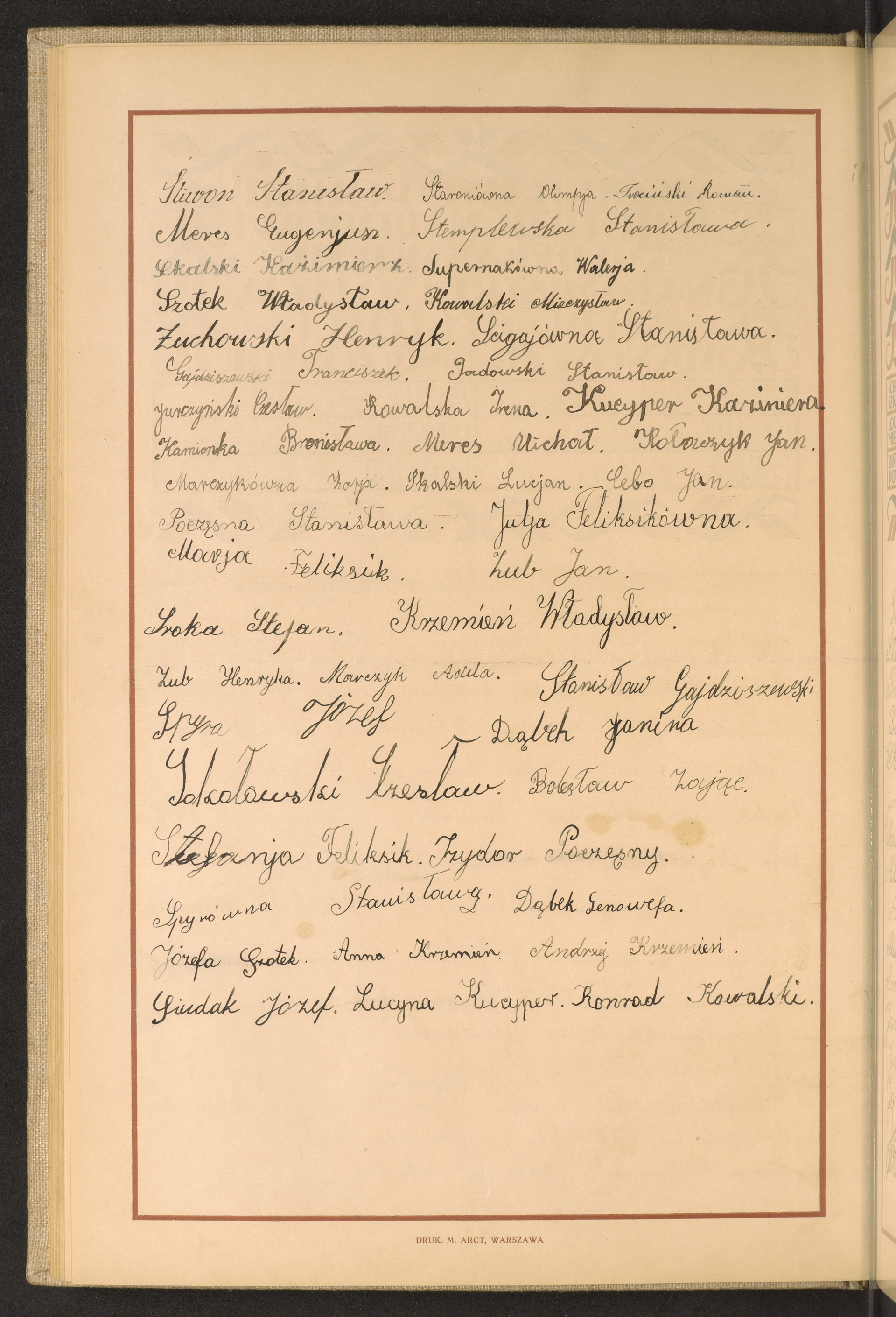 Podpis Konrad Kowalski na stronie nr 60 w tomie nr 58